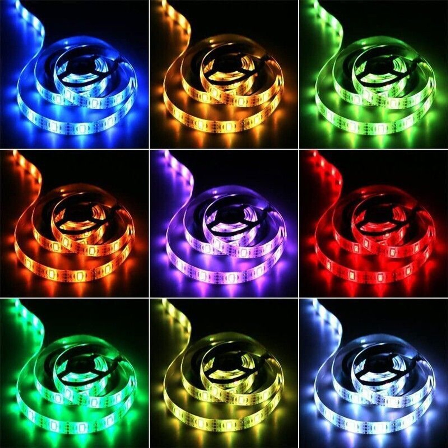 Image of PESCA 90 LEDs 3 m Multicolor Color Changing, Flickering, Steady Strip Rice Lights
