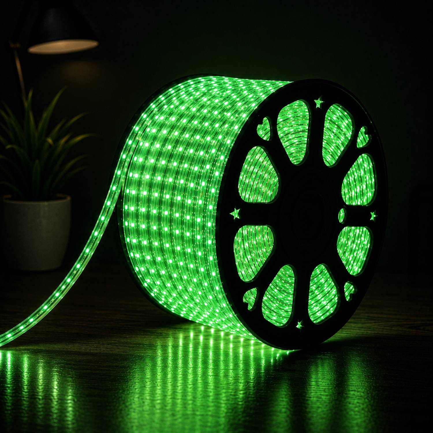33 Foot 10M Rope Light Waterproof High Brightness For Indoor/Outdoor Use 1200 LEDs 10 m Green Steady Strip Rice Lights