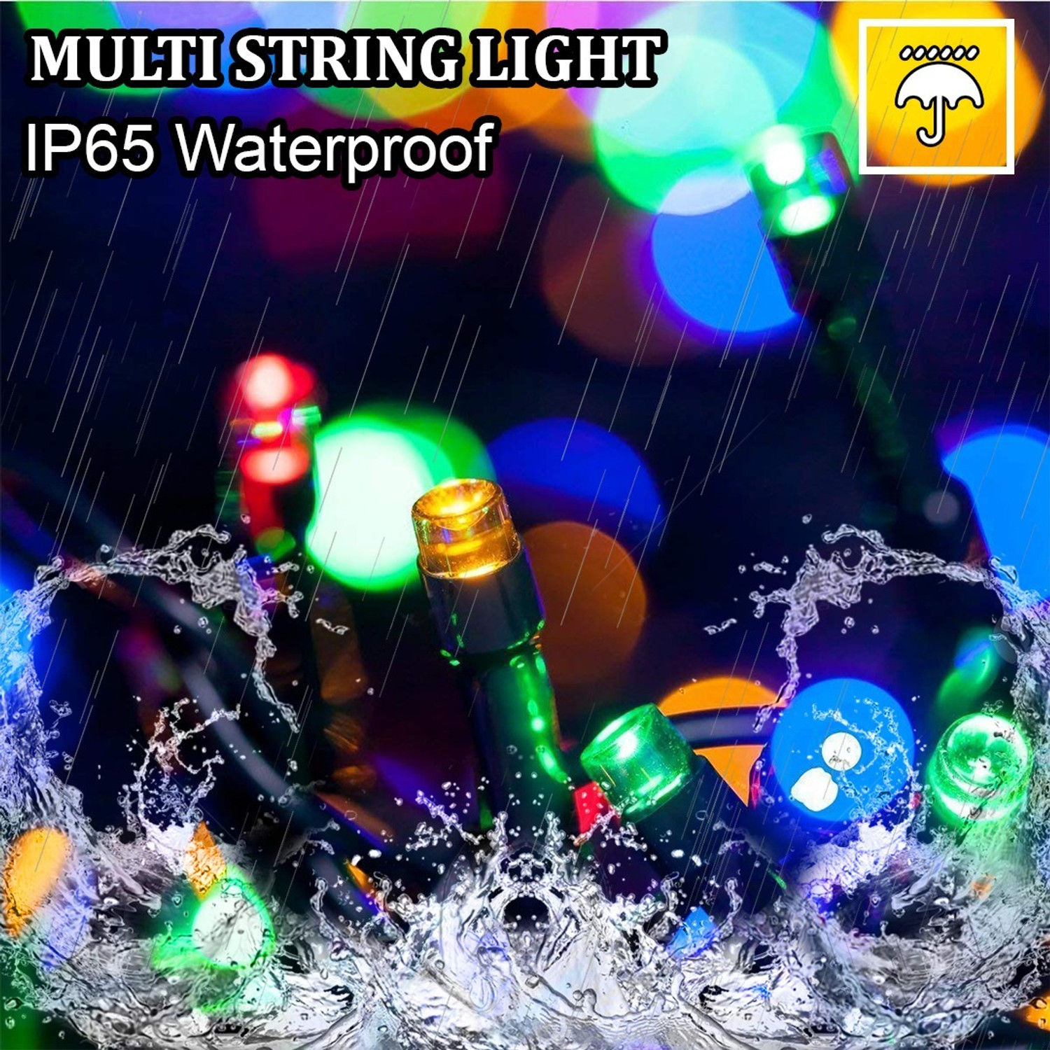 Image of FIZZYTECH 40 LEDs 11 m Multicolor Flickering String Rice Lights