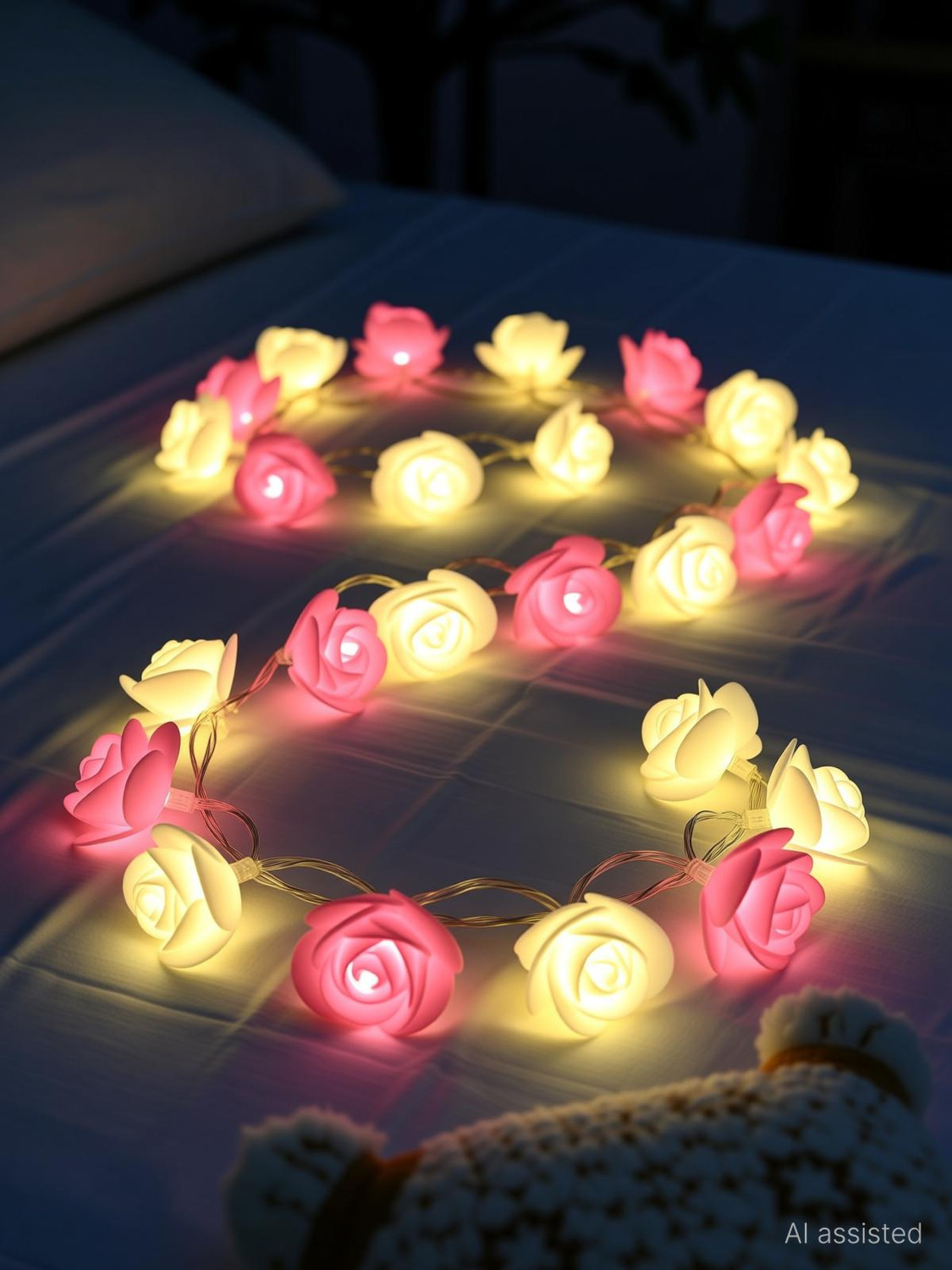 Image of NISCO 20 LEDs 4 m Pink Steady String Rice Lights