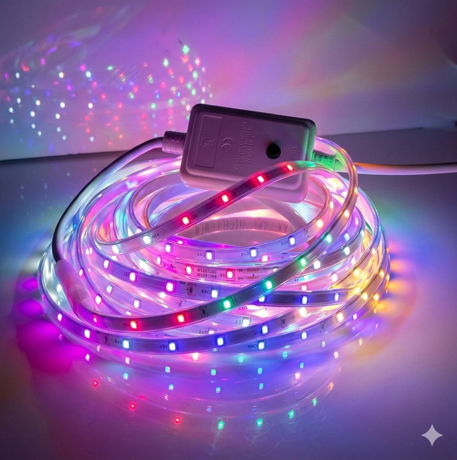 Peafowl Wholesale 1200 LEDs 5 m Multicolor Steady Strip Rice Lights