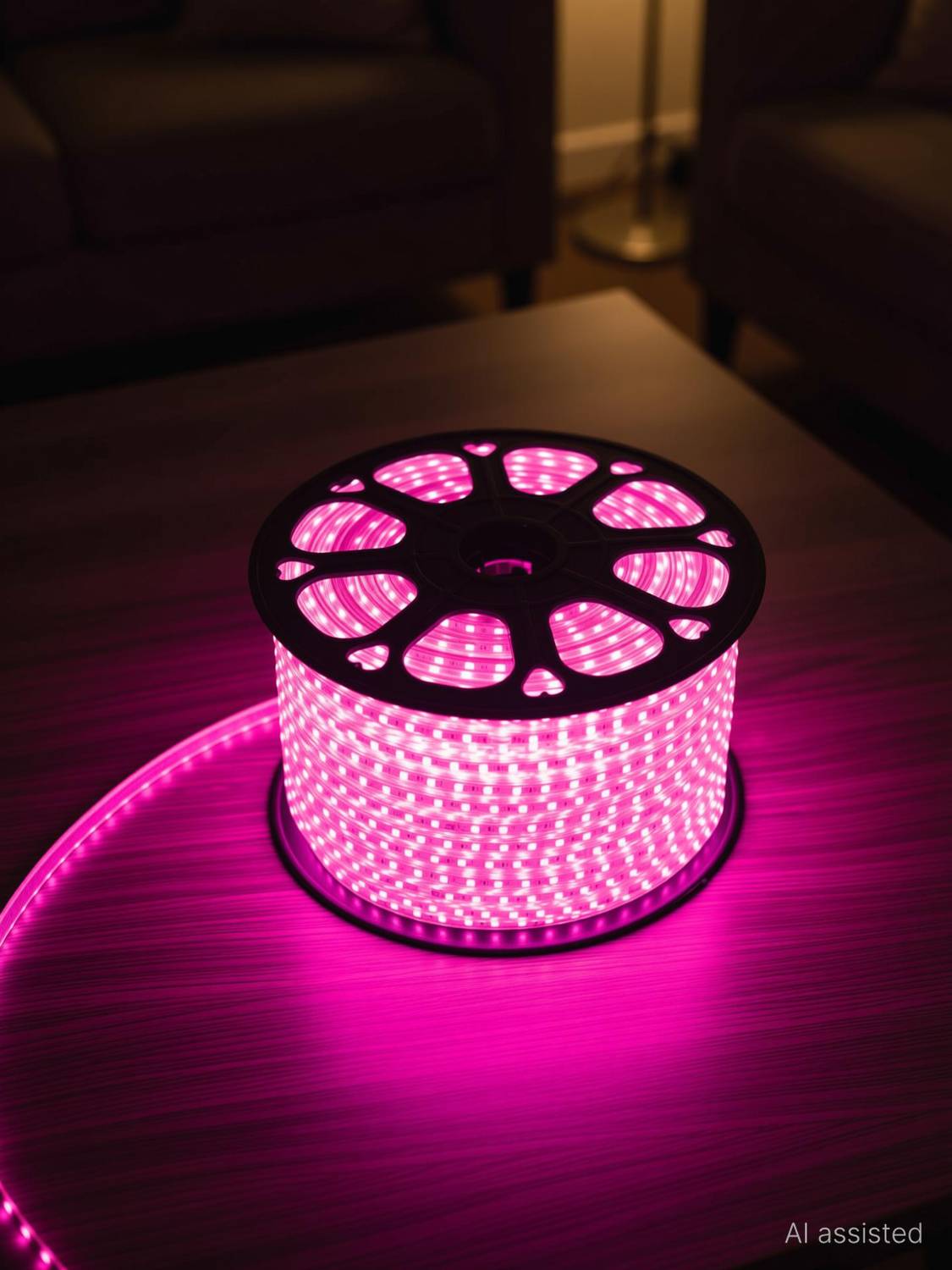 Volt Vision 1200 LEDs 20m Pink Steady Strip Rice Lights - Image 2