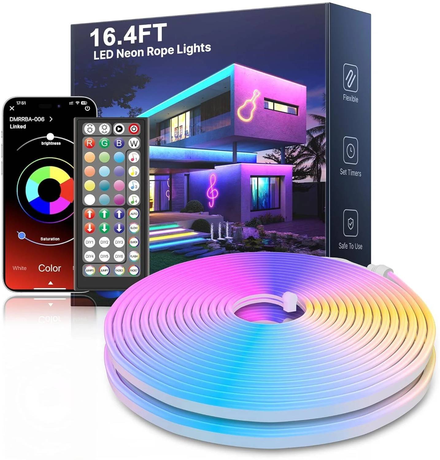 CARTSPACE 189 LEDs 5 m Multicolor Color Changing, Steady Strip Rice Lights