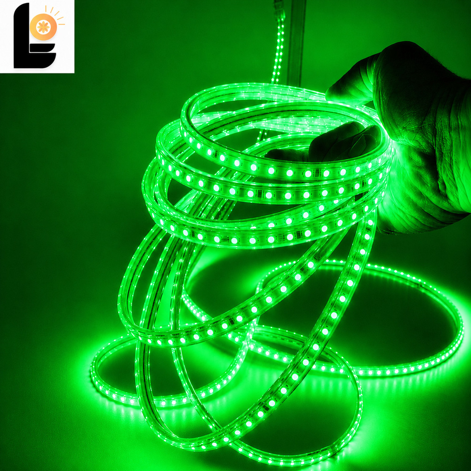 Image of LUMIONEX 1200 LEDs 10 m Green Steady Strip Rice Lights