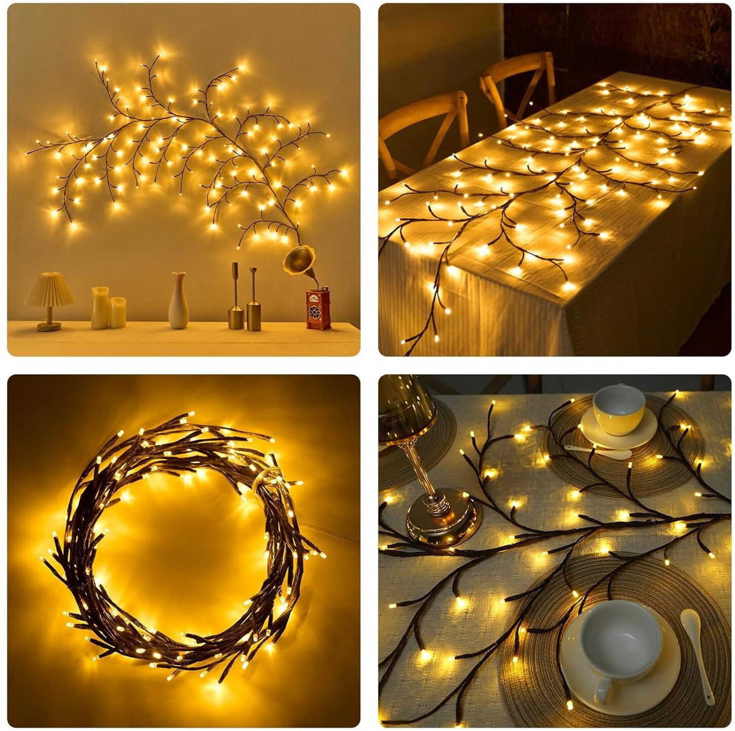 Image of FIPPYO 72 LEDs 5 m Multicolor Steady Flower Rice Lights
