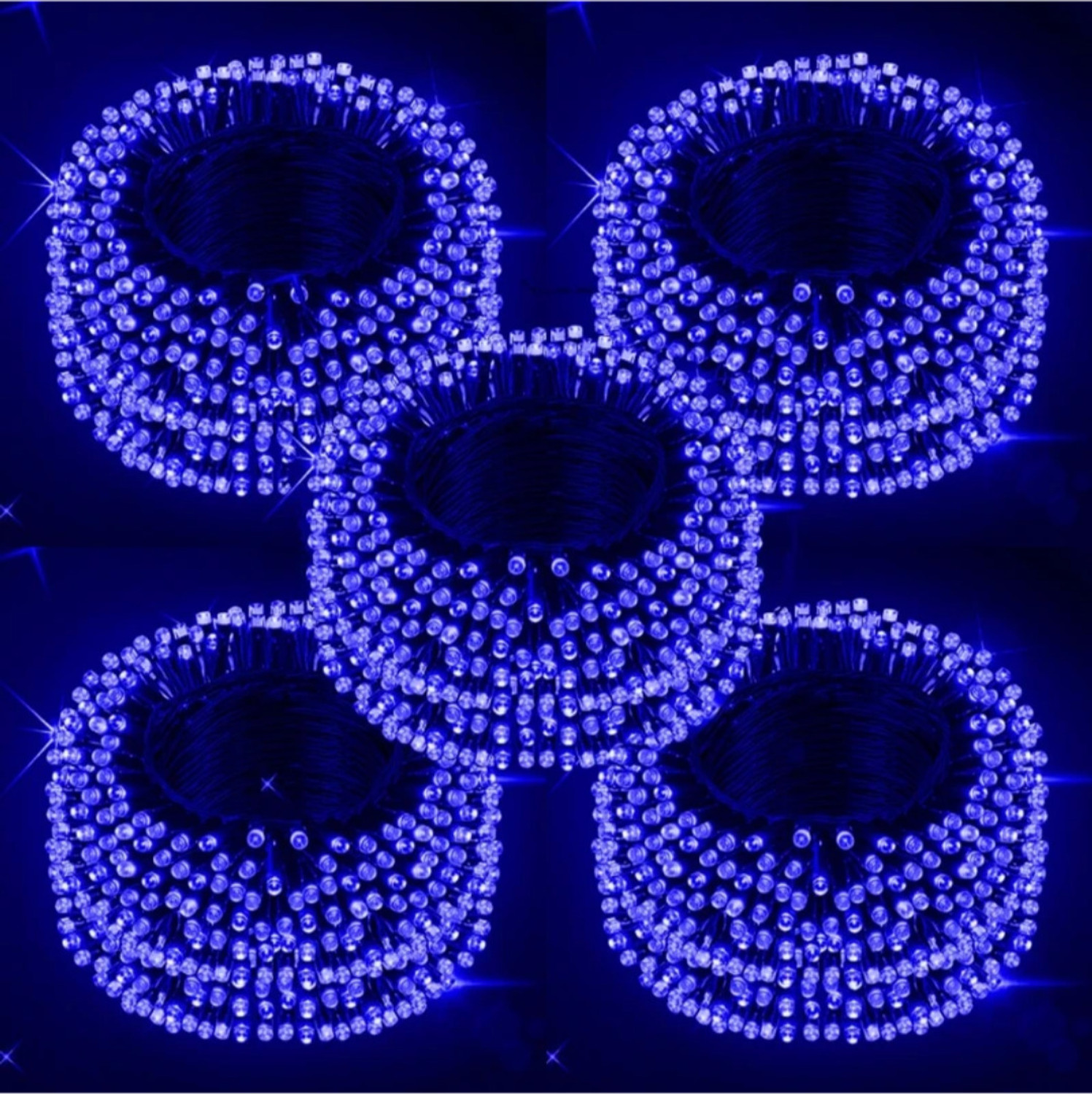 Image of Goldbreva 40 LEDs 11 m Blue Steady Bulb Rice Lights