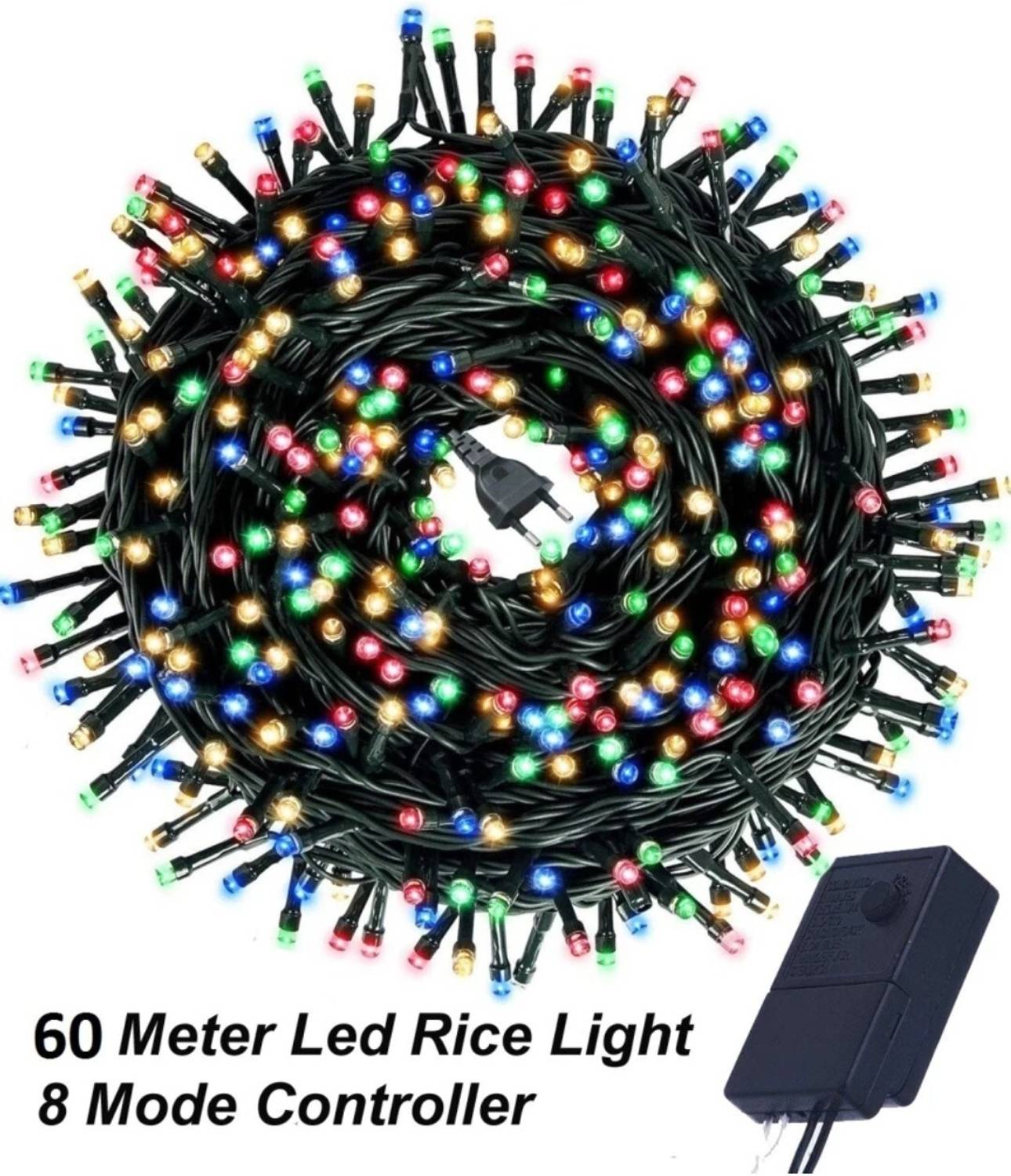 MEKIA 220 LEDs 60 m Multicolor Flickering, Color Changing String