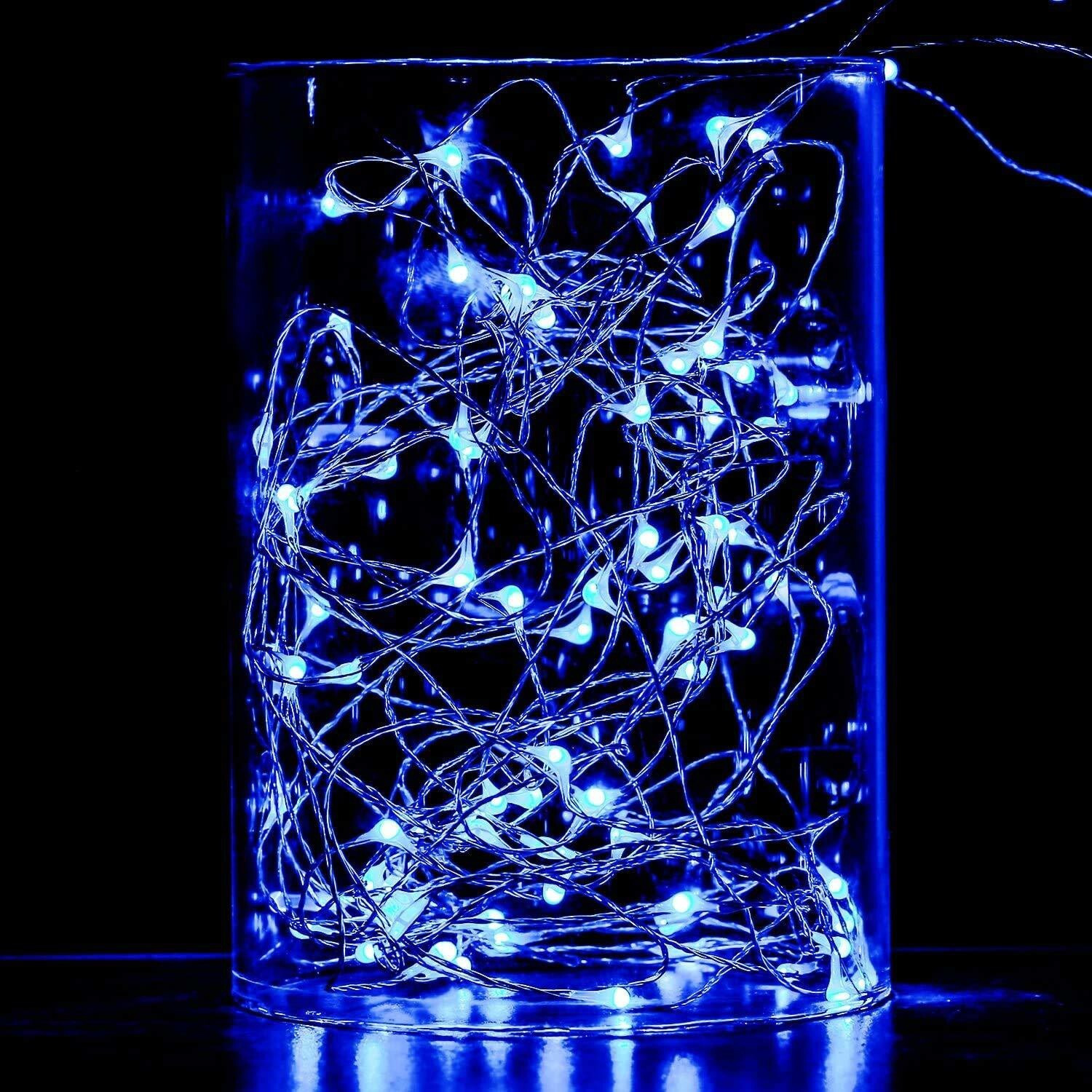Image of XERGY 100 LEDs 10 m Blue Steady String Rice Lights