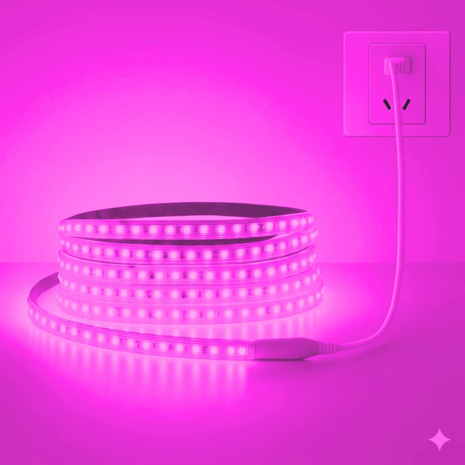 AI SMART 1200 LEDs 10 m Pink Steady, Flickering, Color Changing Strip Rice Lights