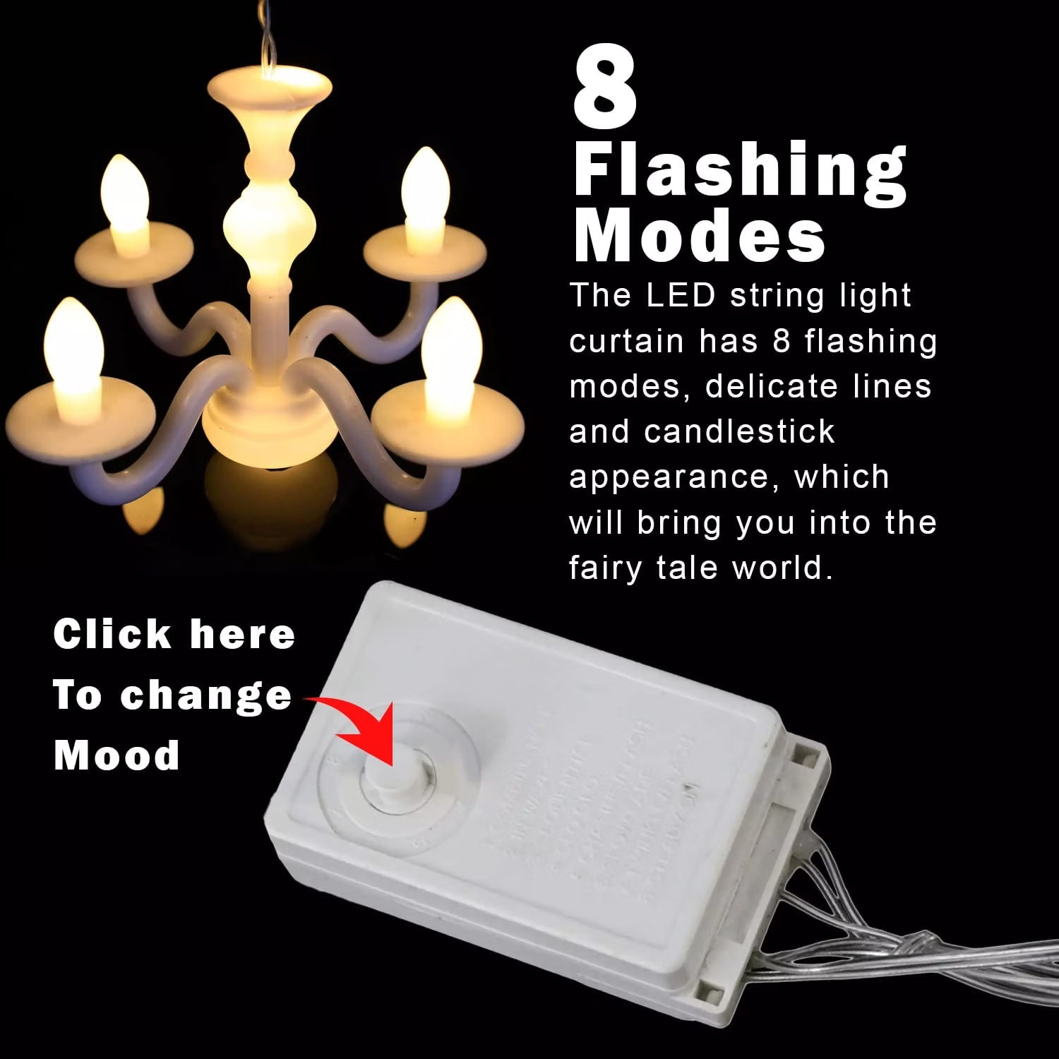 Image of KHIZAR 108 LEDs 3 m Multicolor Color Changing String Rice Lights (Pack of 1)