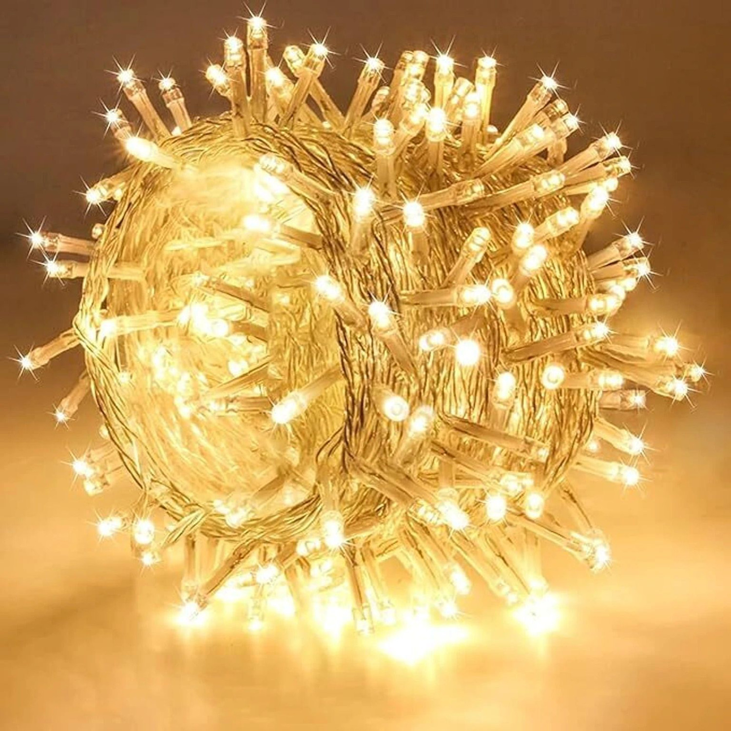 Image of Woven 56 LEDs 20 m Yellow Steady Bulb Rice Lights