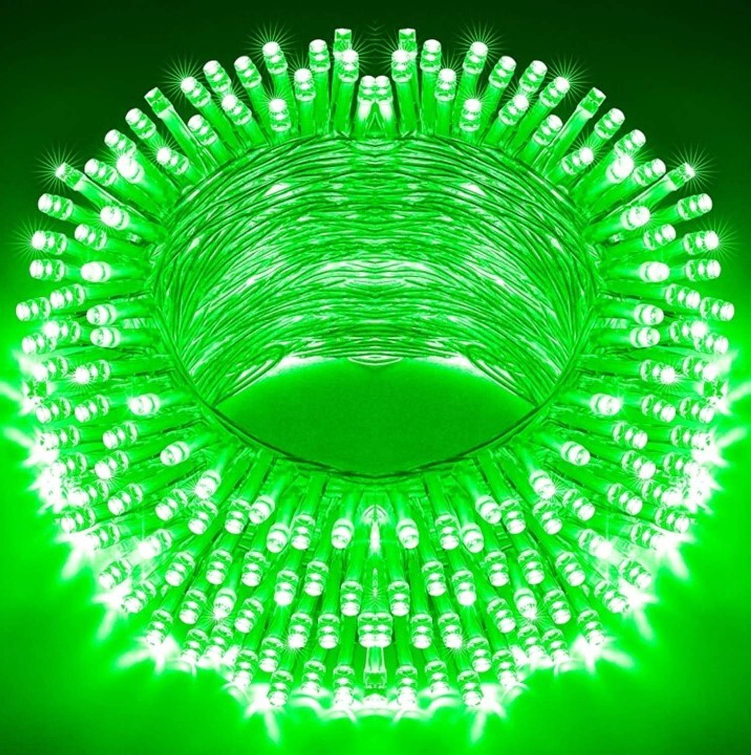 MPROW 40 LEDs 11 m Green Steady Bulb Rice Lights (Pack of 5)