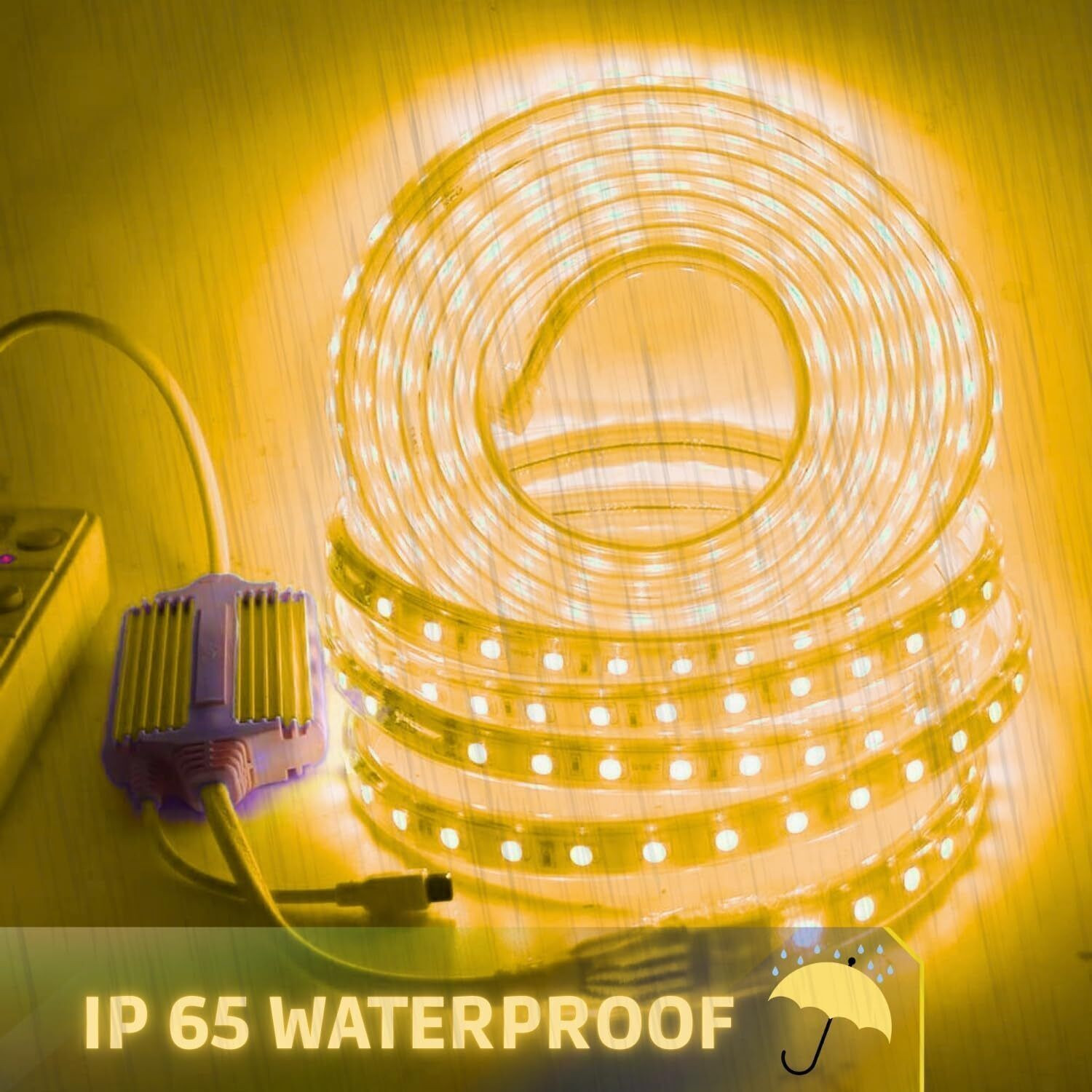 Image of Refulgix 1200 LEDs 10 m Yellow Steady Strip Rice Lights