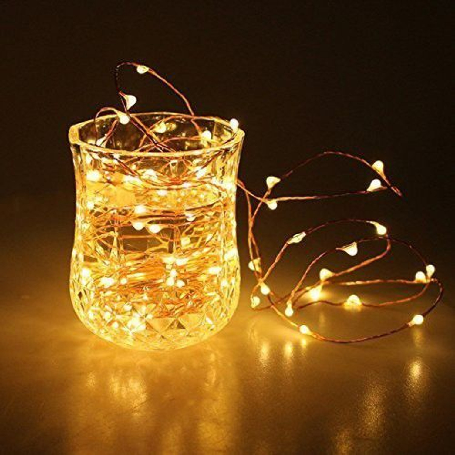 Image of PESCA 100 LEDs 9.98 m Yellow Steady String Rice Lights