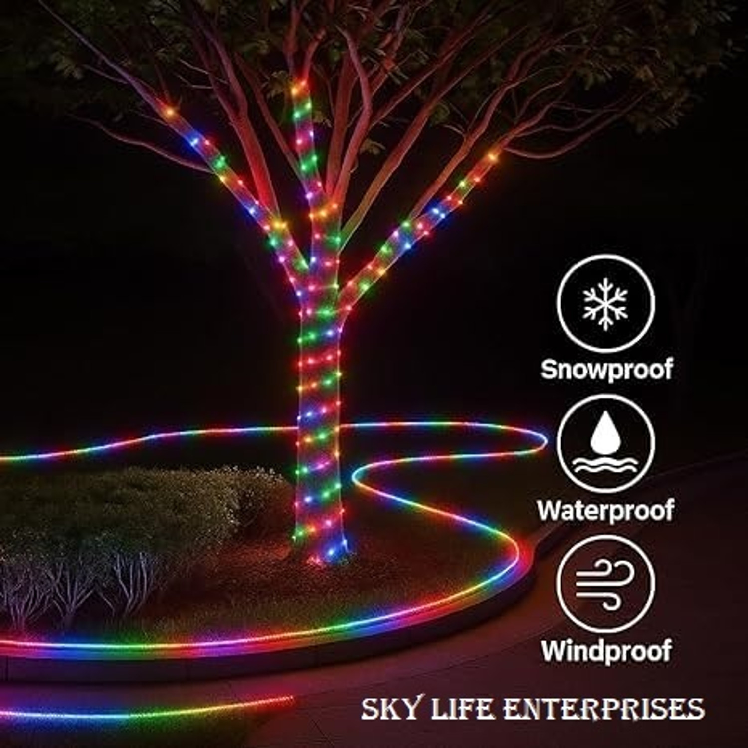 Image of AI SMART 1800 LEDs 25 m Transparent Steady, Color Changing String Rice Lights (Pack of 1)