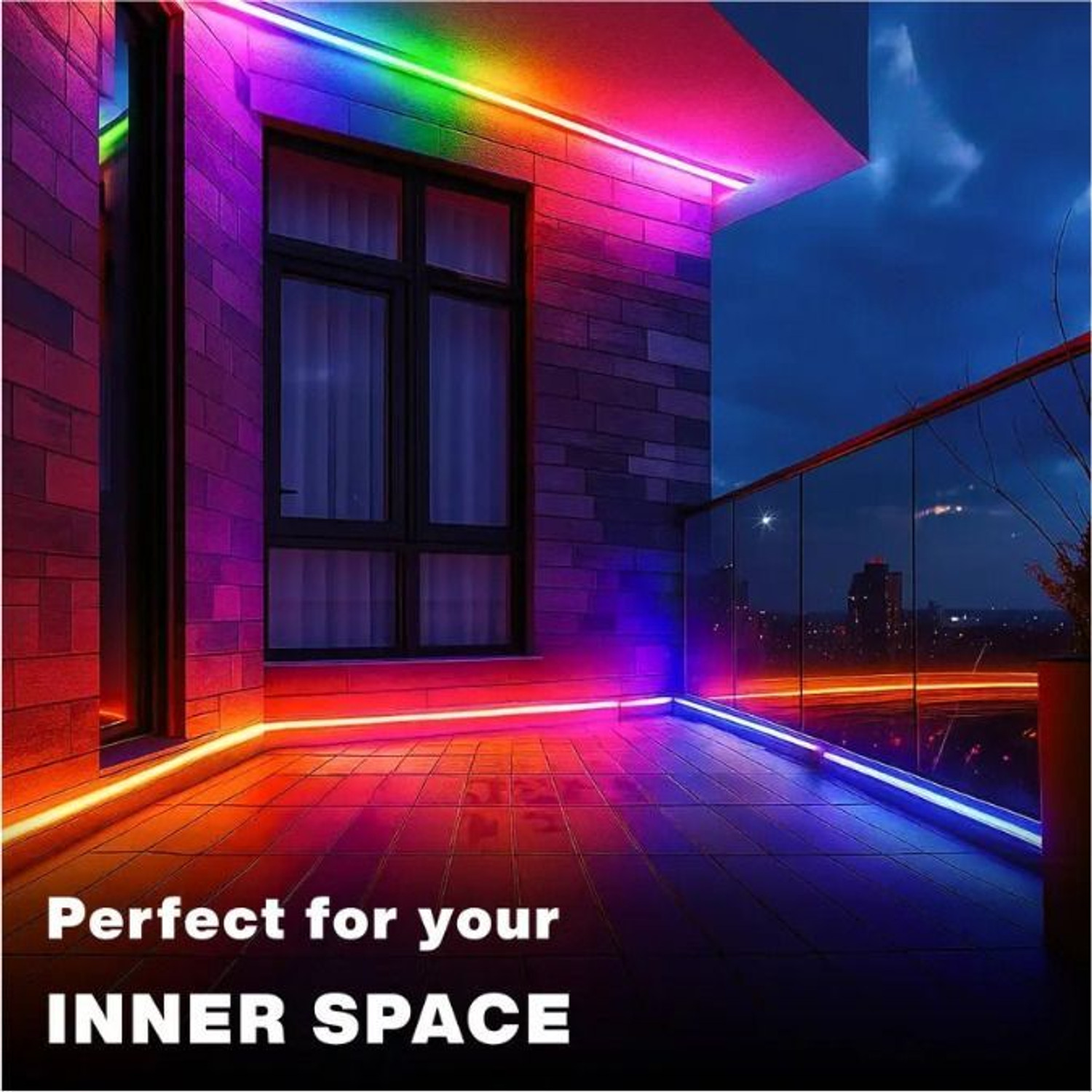 Image of Longitude 1200 LEDs 10 m Multicolor Steady Strip Rice Lights