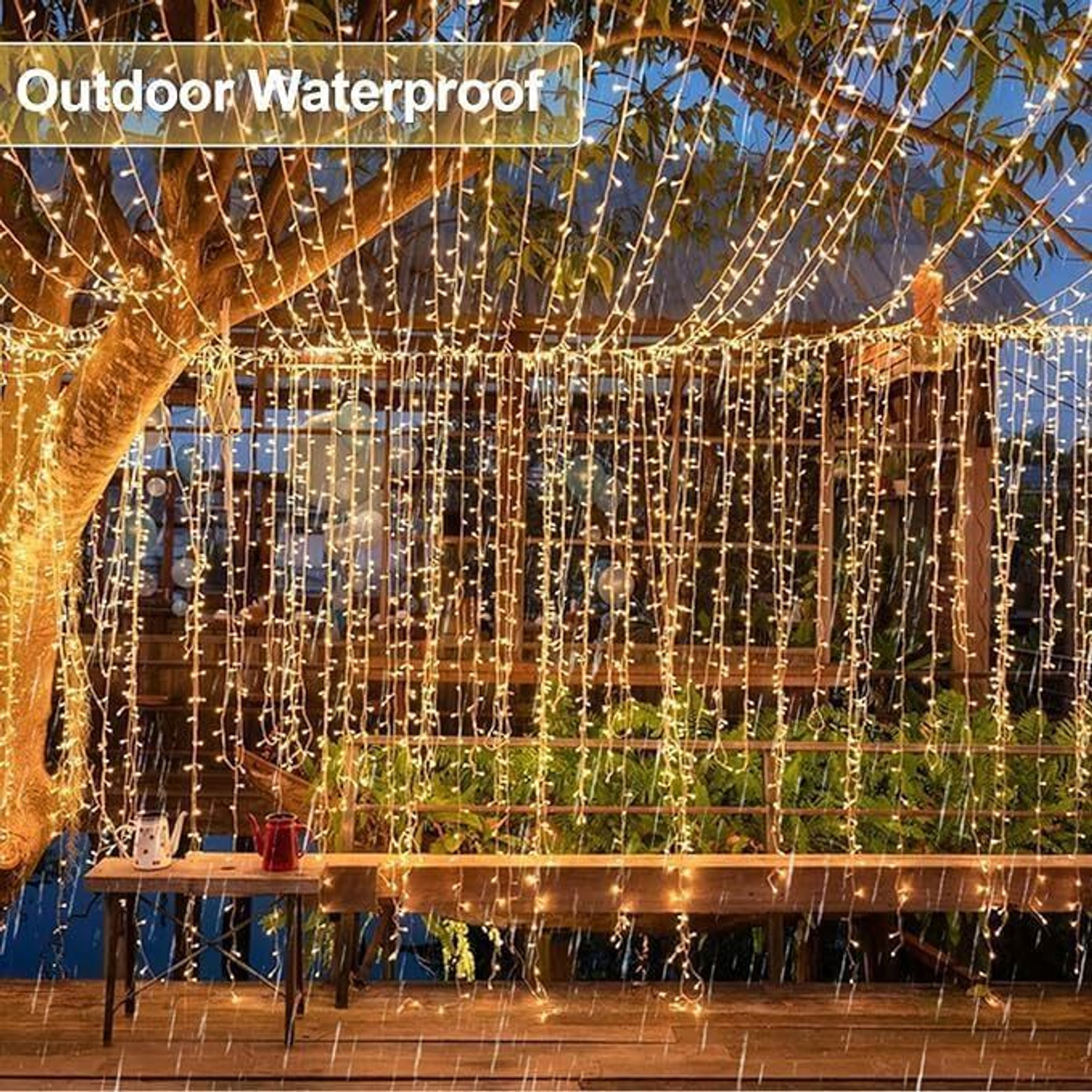 Image of CARSTEN 200 LEDs 40 m Yellow Steady String Rice Lights