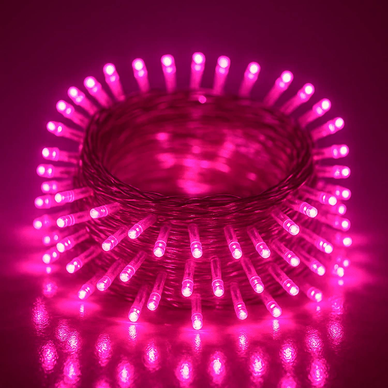 MPROW 40 LEDs 11 m Pink Steady Bulb Rice Lights (Pack of 1)