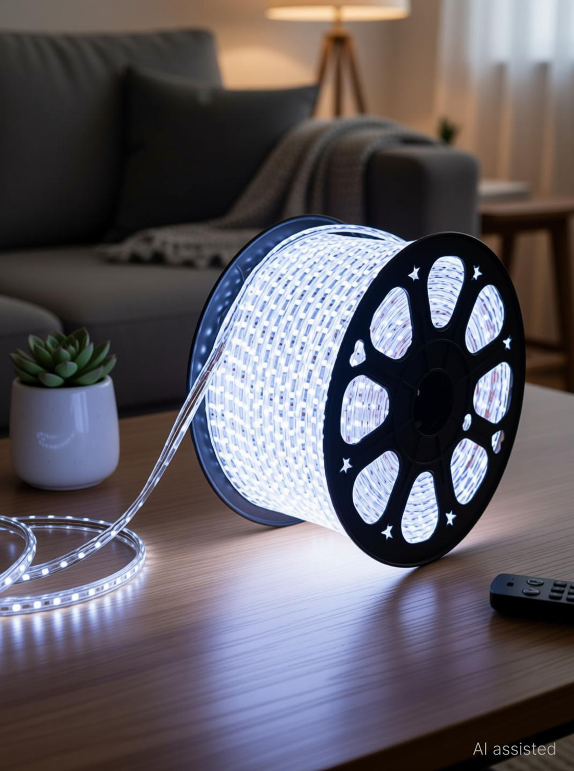 Image of 33 Foot 10M Rope Light Waterproof High Brightness For Indoor /Outdoor Use 1200 LEDs 10 m White Steady Strip Rice Lights