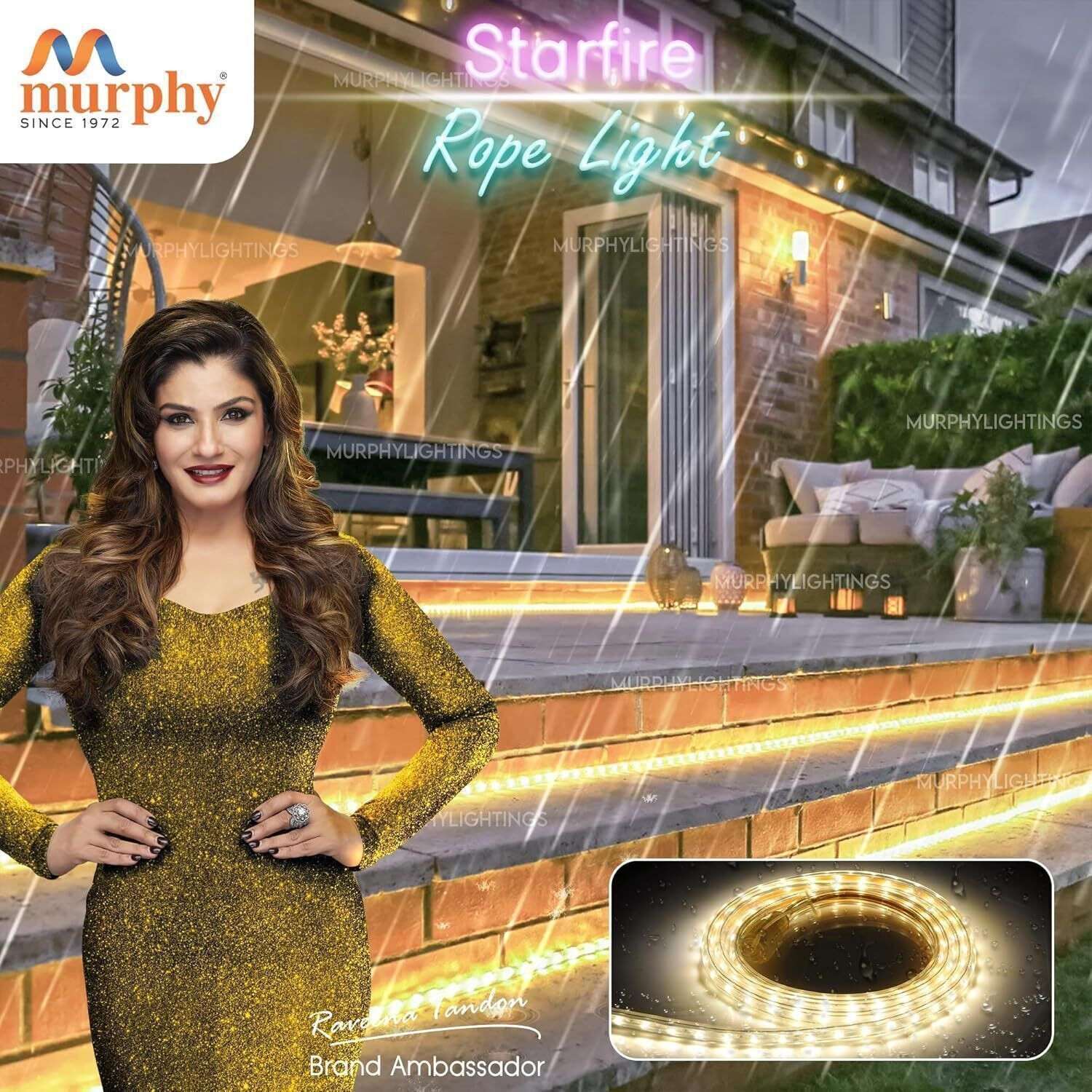 Image of MURPHY 2400 LEDs 17.5 m Yellow Steady String Rice Lights