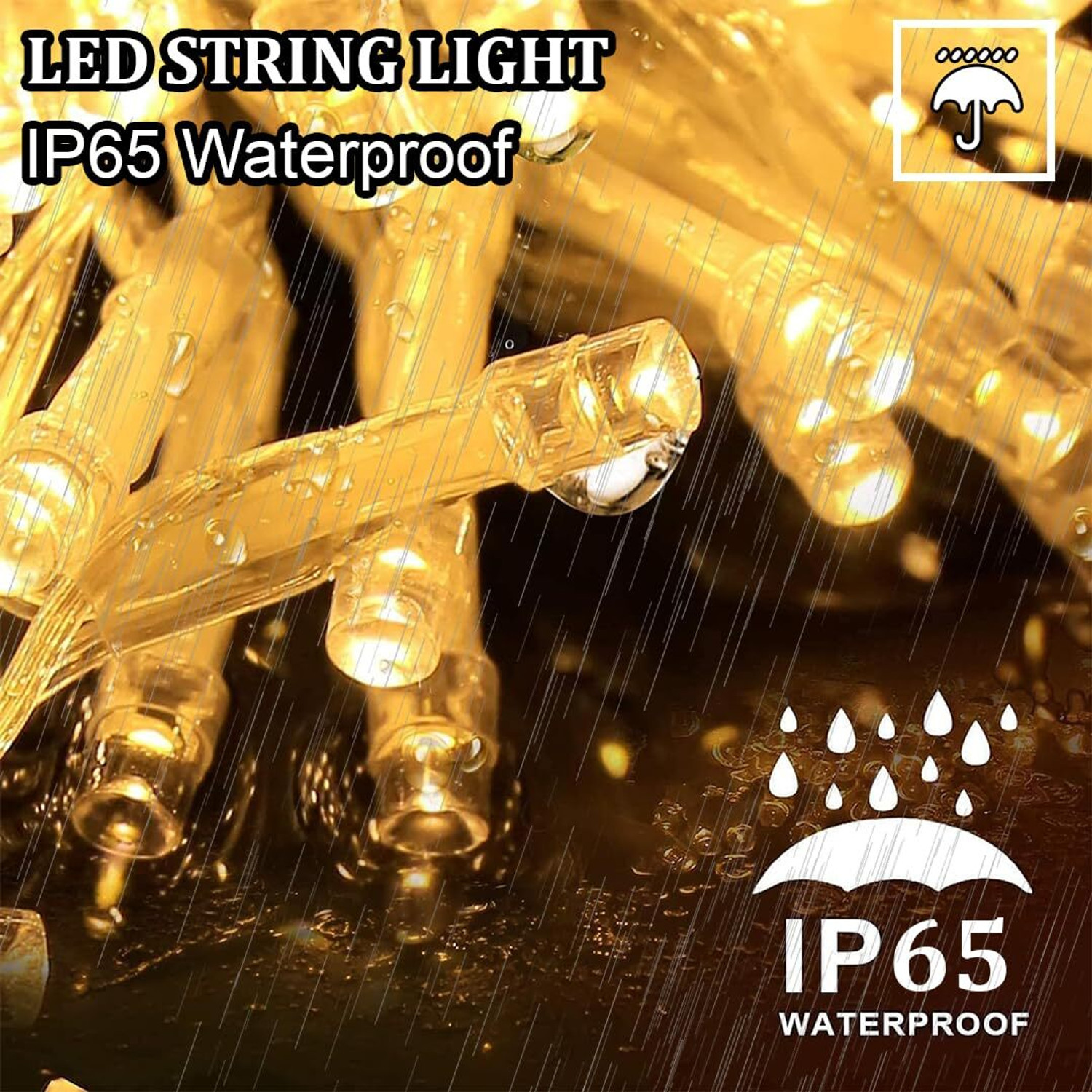 Image of FIZZYTECH 40 LEDs 11 m Yellow Flickering String Rice Lights