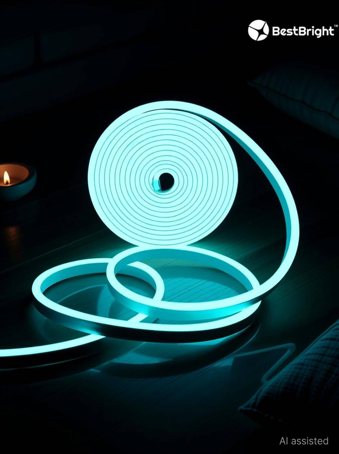 BestBright 600 LEDs 5m Blue, White Steady Strip Rice Lights - Image 1
