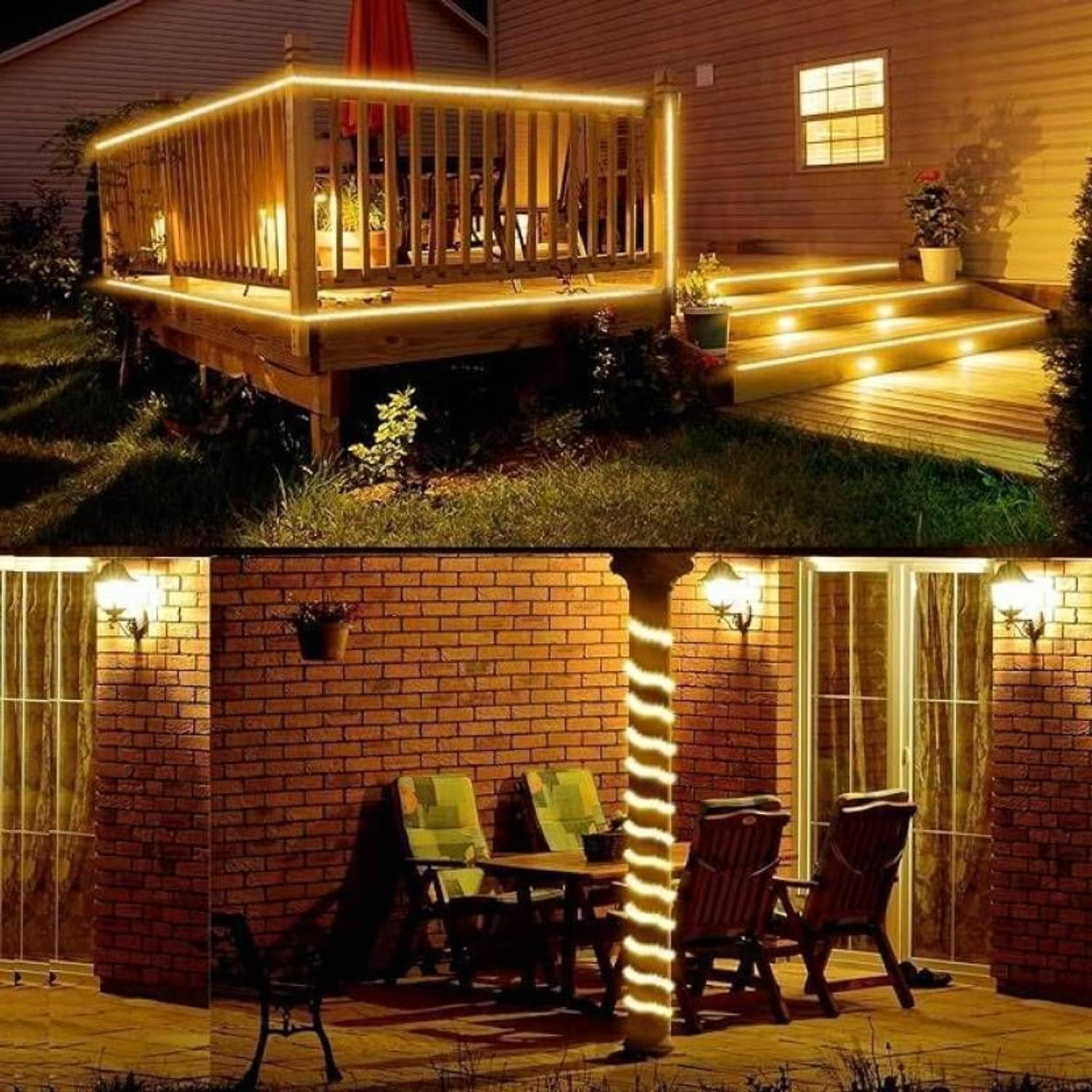 33 Foot 10M Yellow LED Rope Light - Image 2