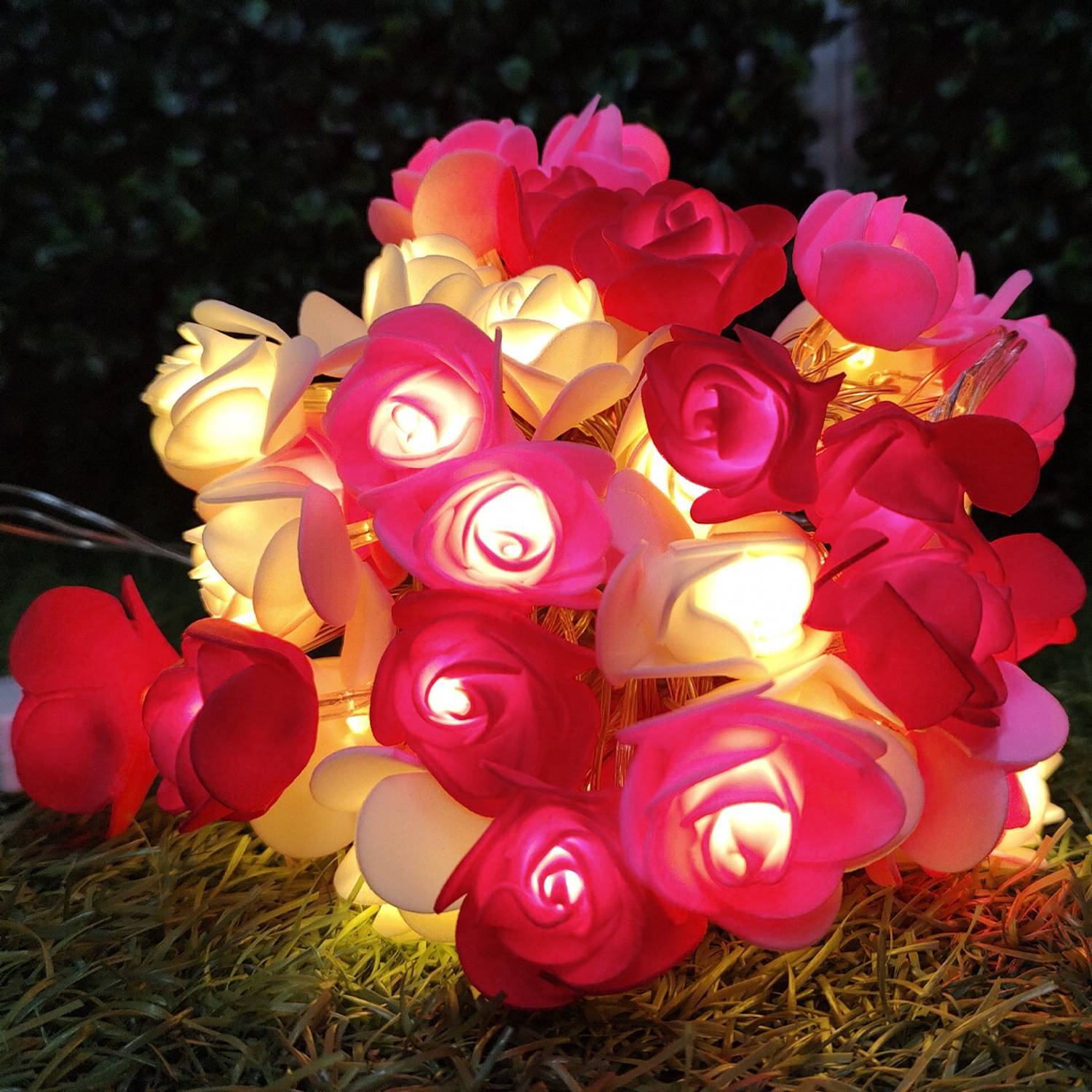 NISCO 20 LEDs 4 m Yellow Steady Flower Rice Lights (Pack of 1)