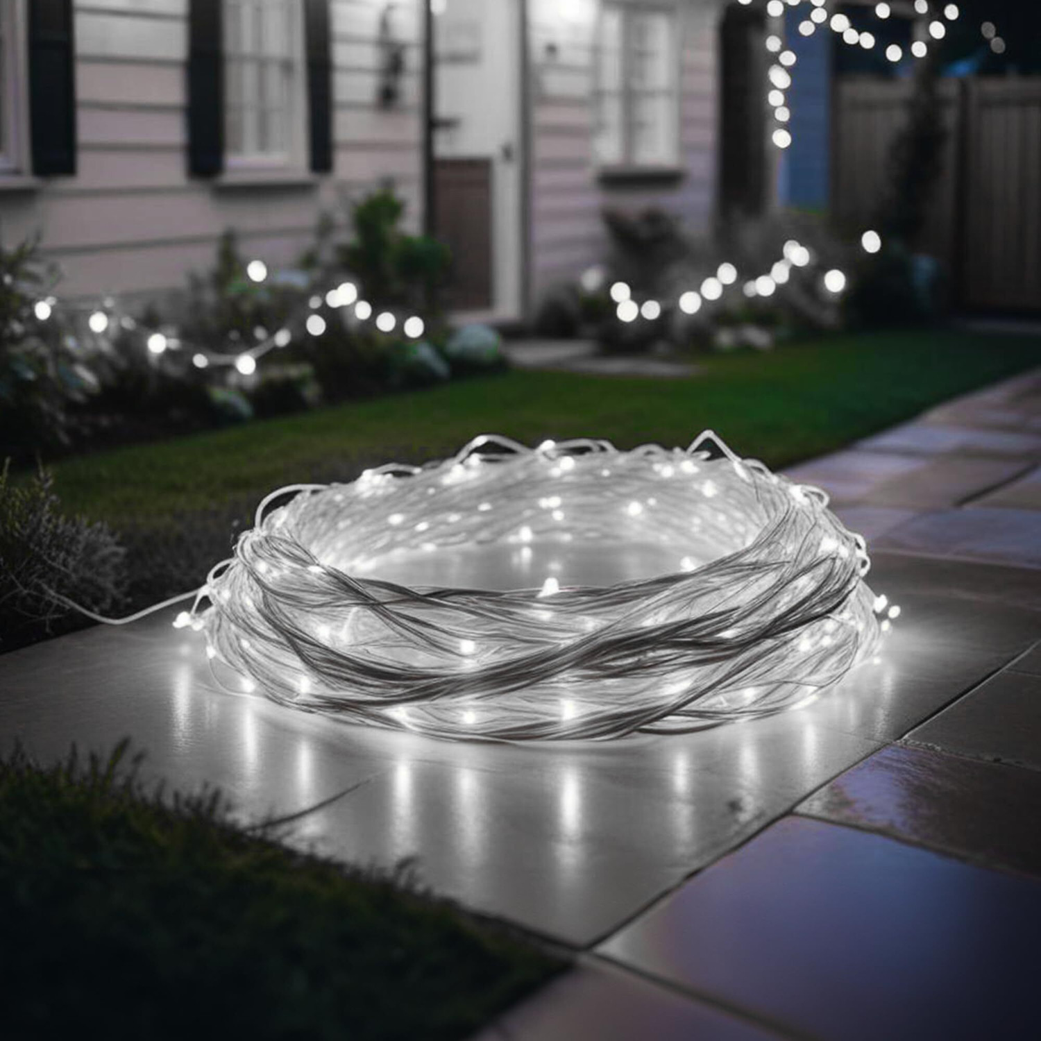 Image of LEDDIT 40 LEDs 10 m White Steady String Rice Lights