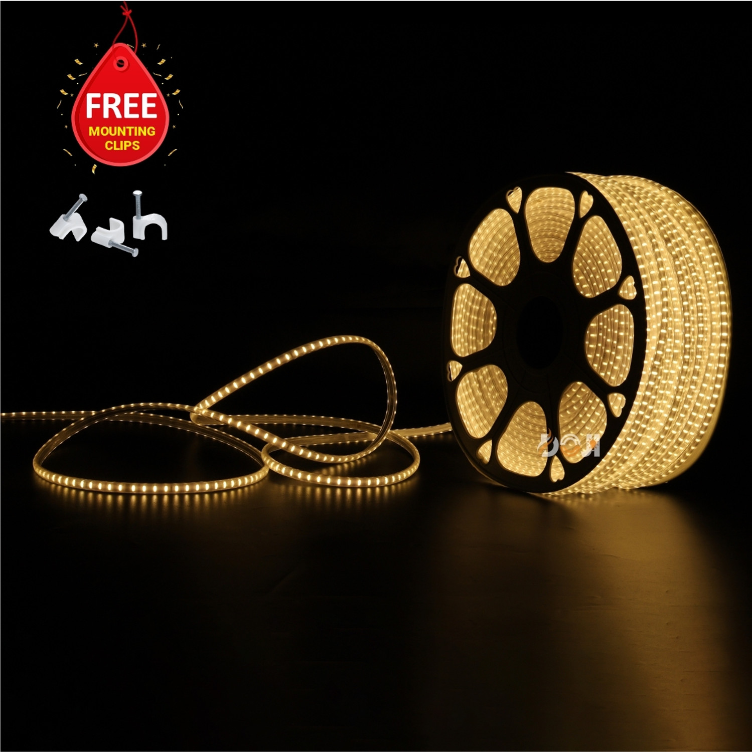 Image of DOJI 240 LEDs 2 m Yellow Steady Strip Rice Lights