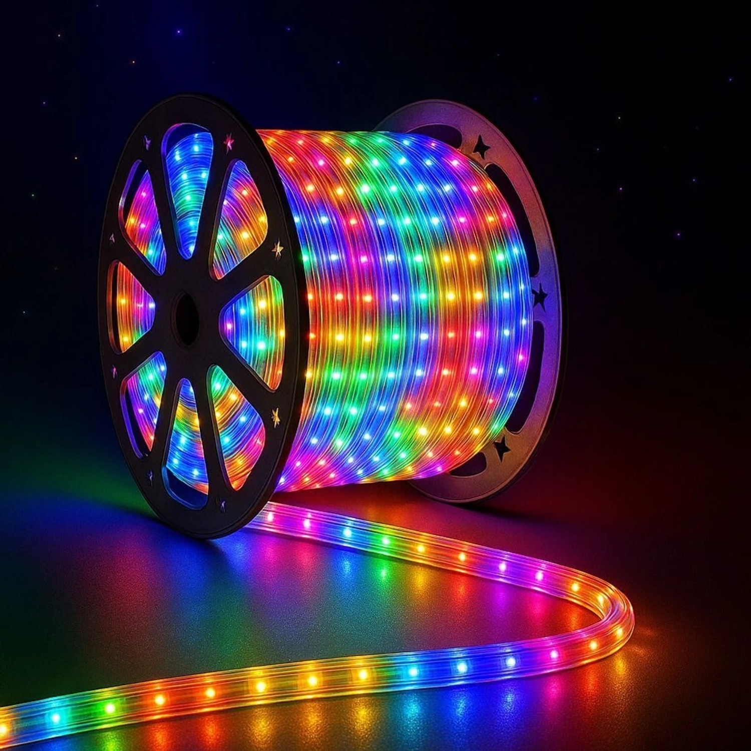 Image of Peafowl Wholesale 1200 LEDs 10.16 m Multicolor Steady Strip Rice Lights