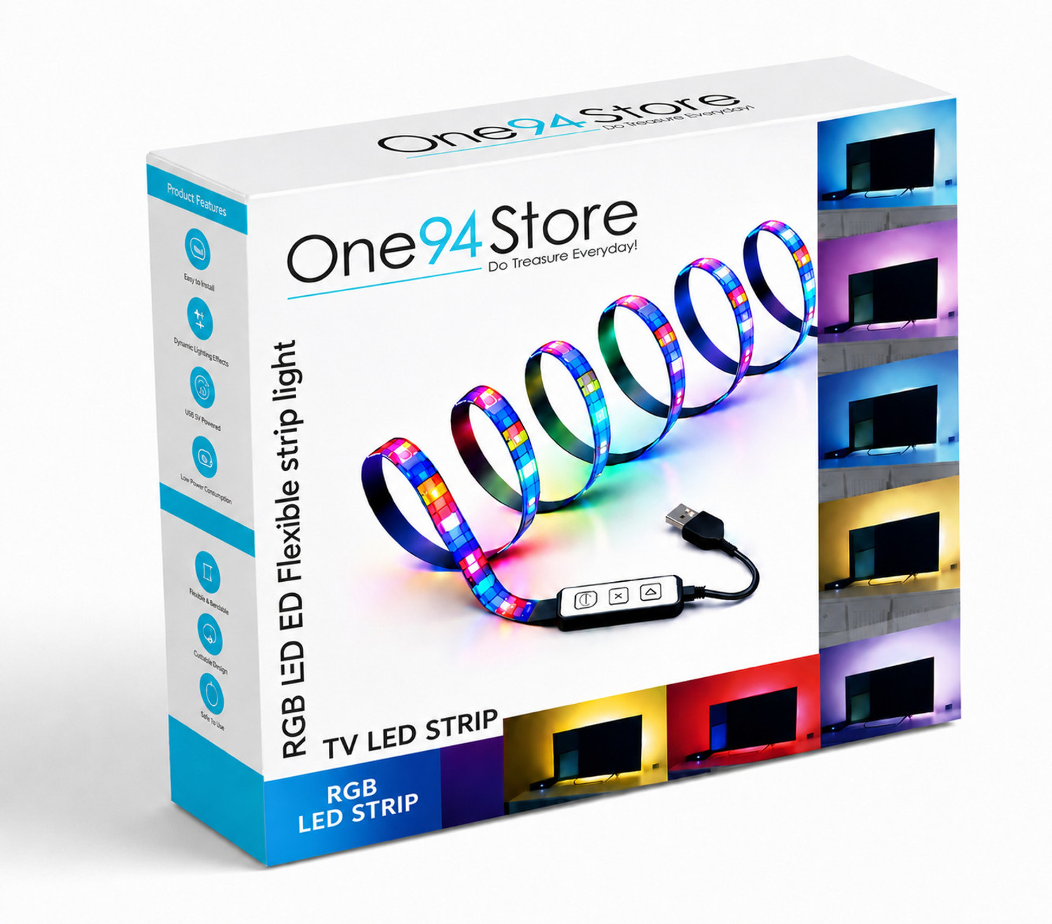 Image of One94Store 180 LEDs 4 m Multicolor Color Changing Strip Rice Lights