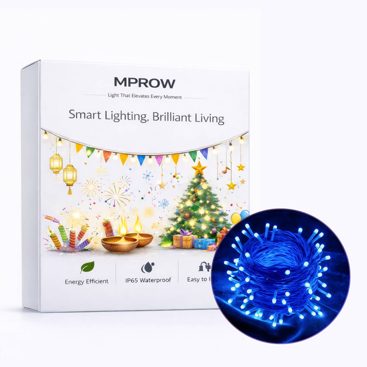 MPROW 40 LEDs 11 m Blue Steady String Rice Lights (Pack of 1)