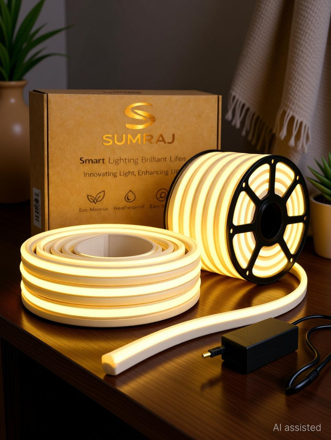 Image of sumraj 800 LEDs 5 m Yellow Steady Strip Rice Lights
