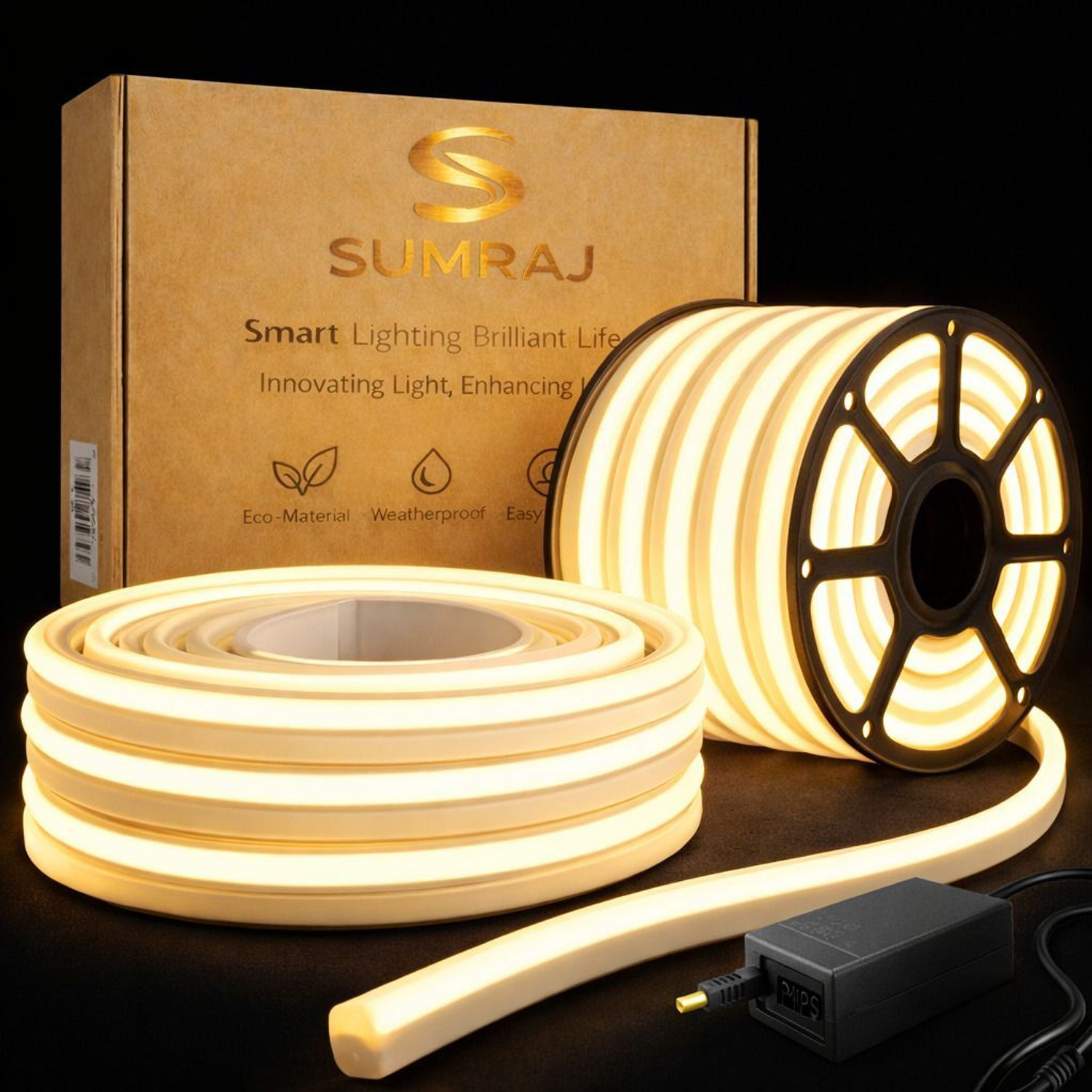 Image of sumraj 800 LEDs 5 m Yellow Steady Strip Rice Lights