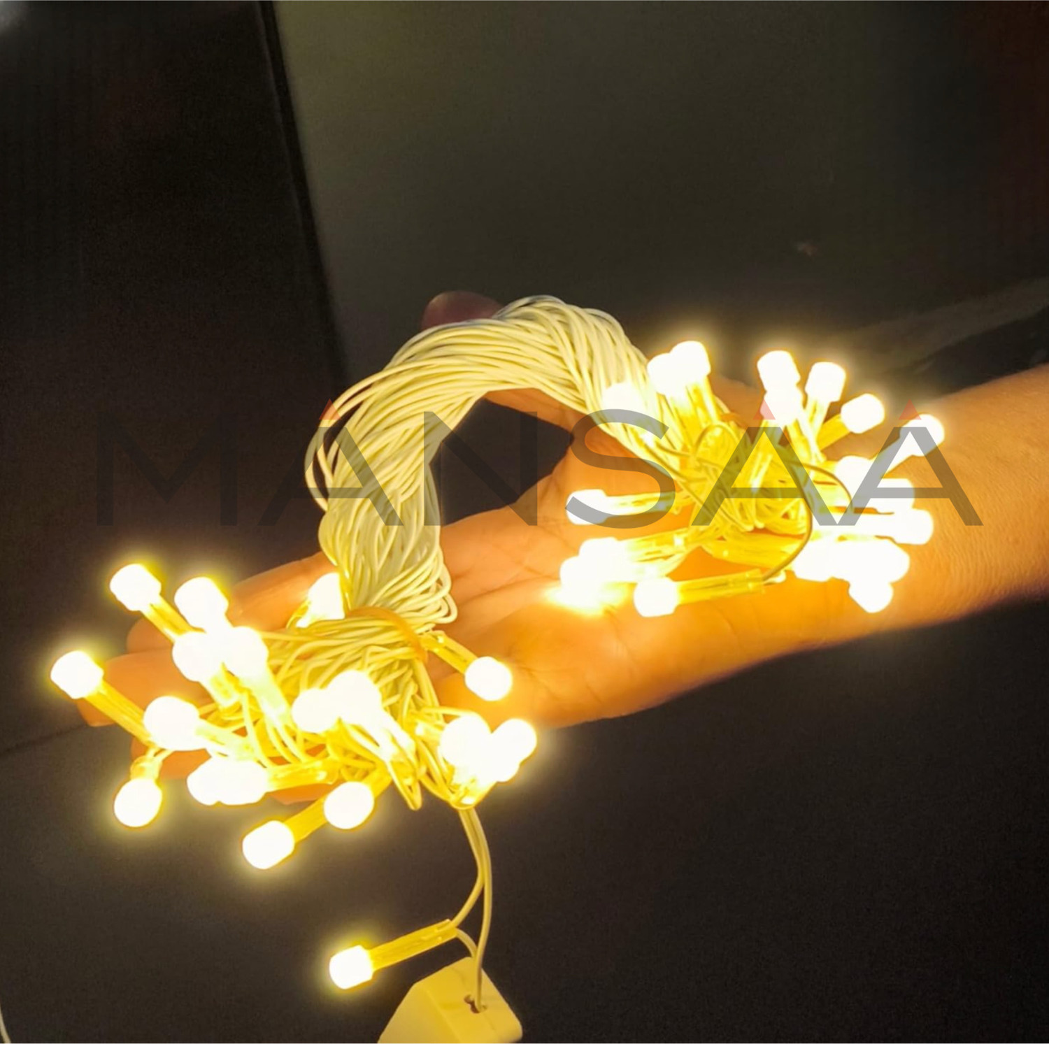 Image of MANSAA 40 LEDs 11 m Yellow Steady String Rice Lights
