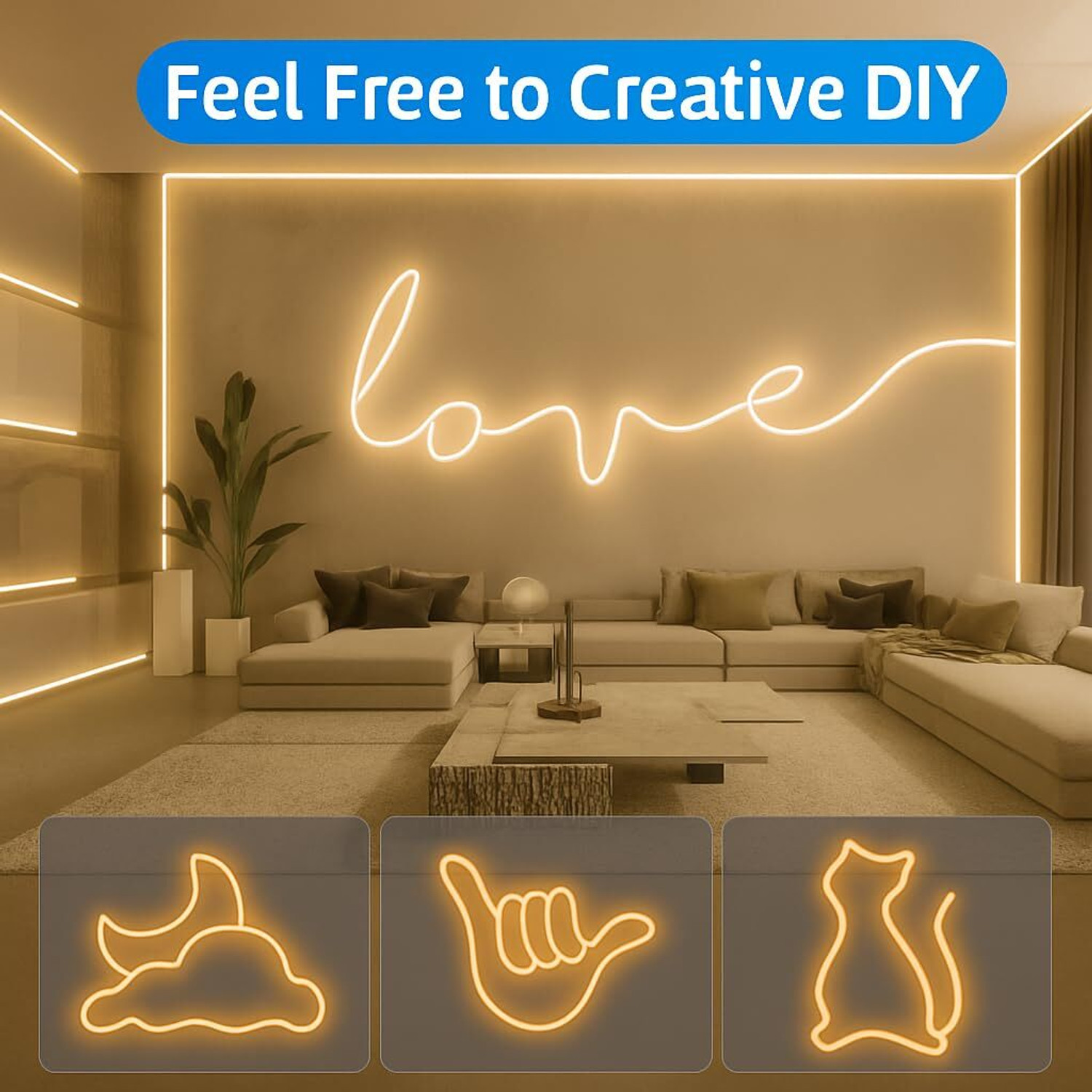 Image of Volt Vision 1200 LEDs 5 m Yellow Steady String Rice Lights
