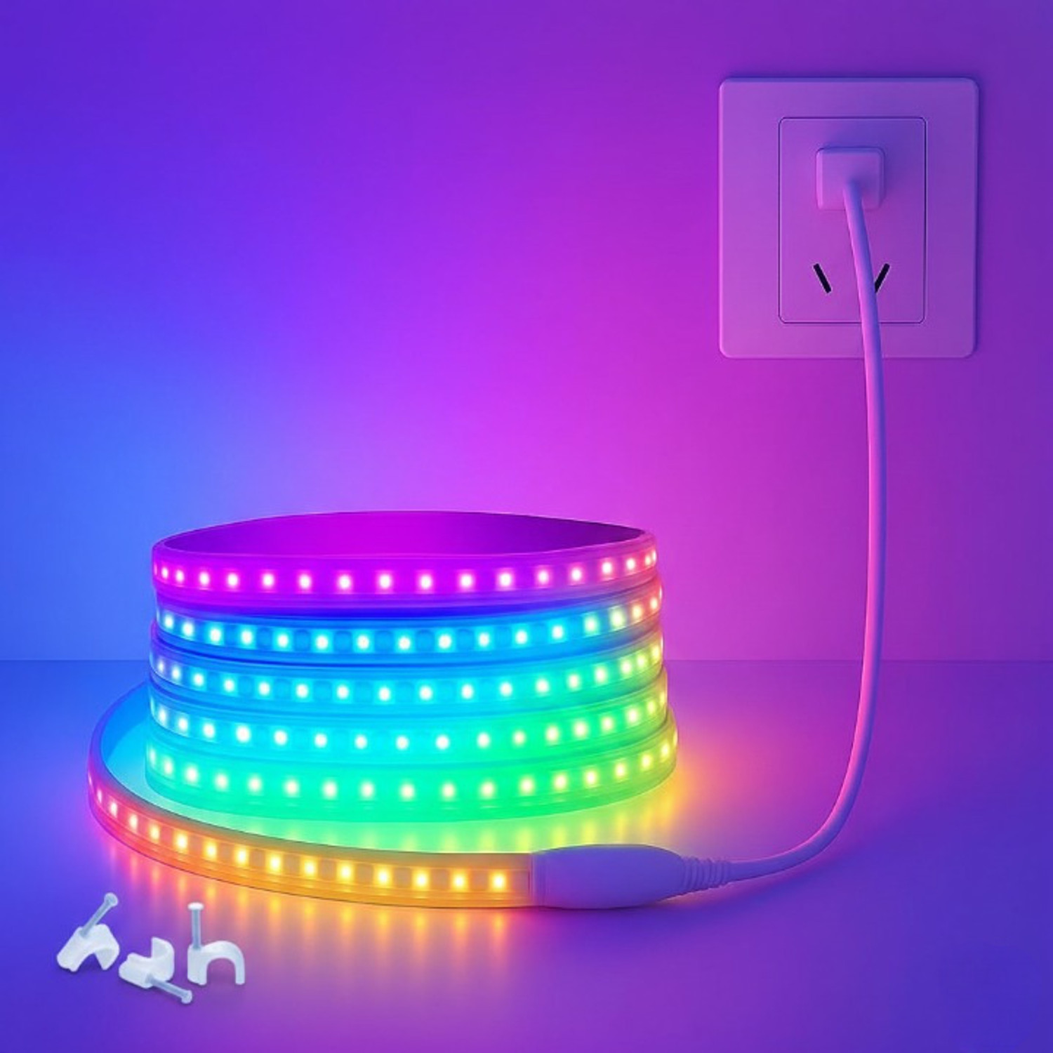 Image of Errol 240 LEDs 2 m Multicolor Steady Strip Rice Lights