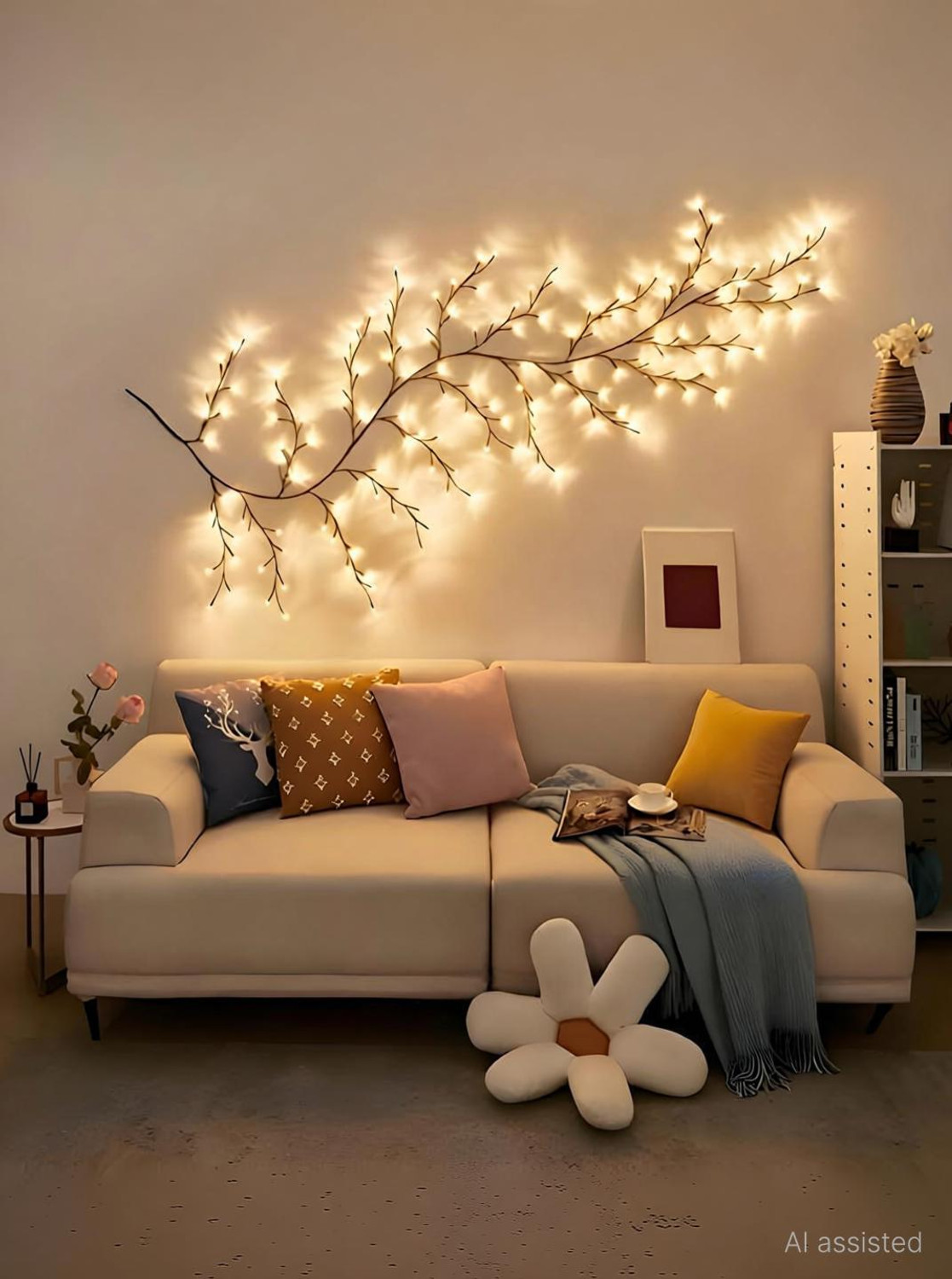 Image of FIPPYO 72 LEDs 5 m Multicolor Steady Flower Rice Lights