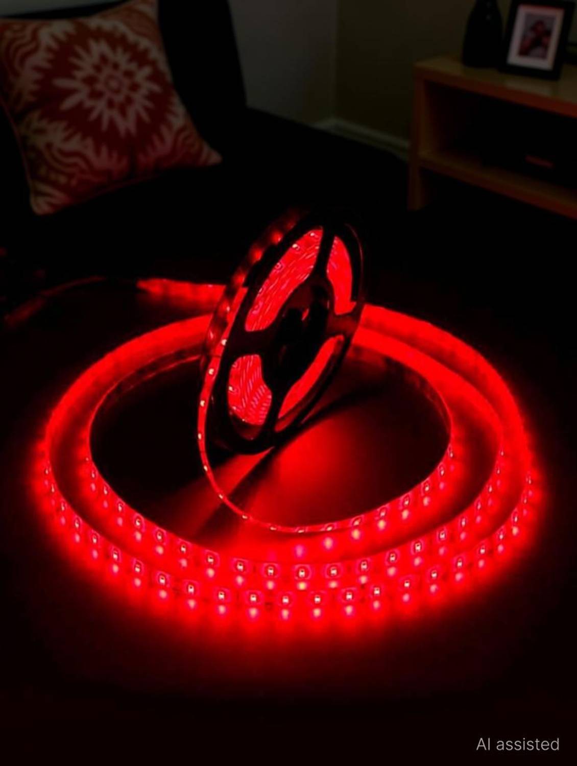 Adwait 600 LEDs 5 m Red Steady Strip Rice Lights