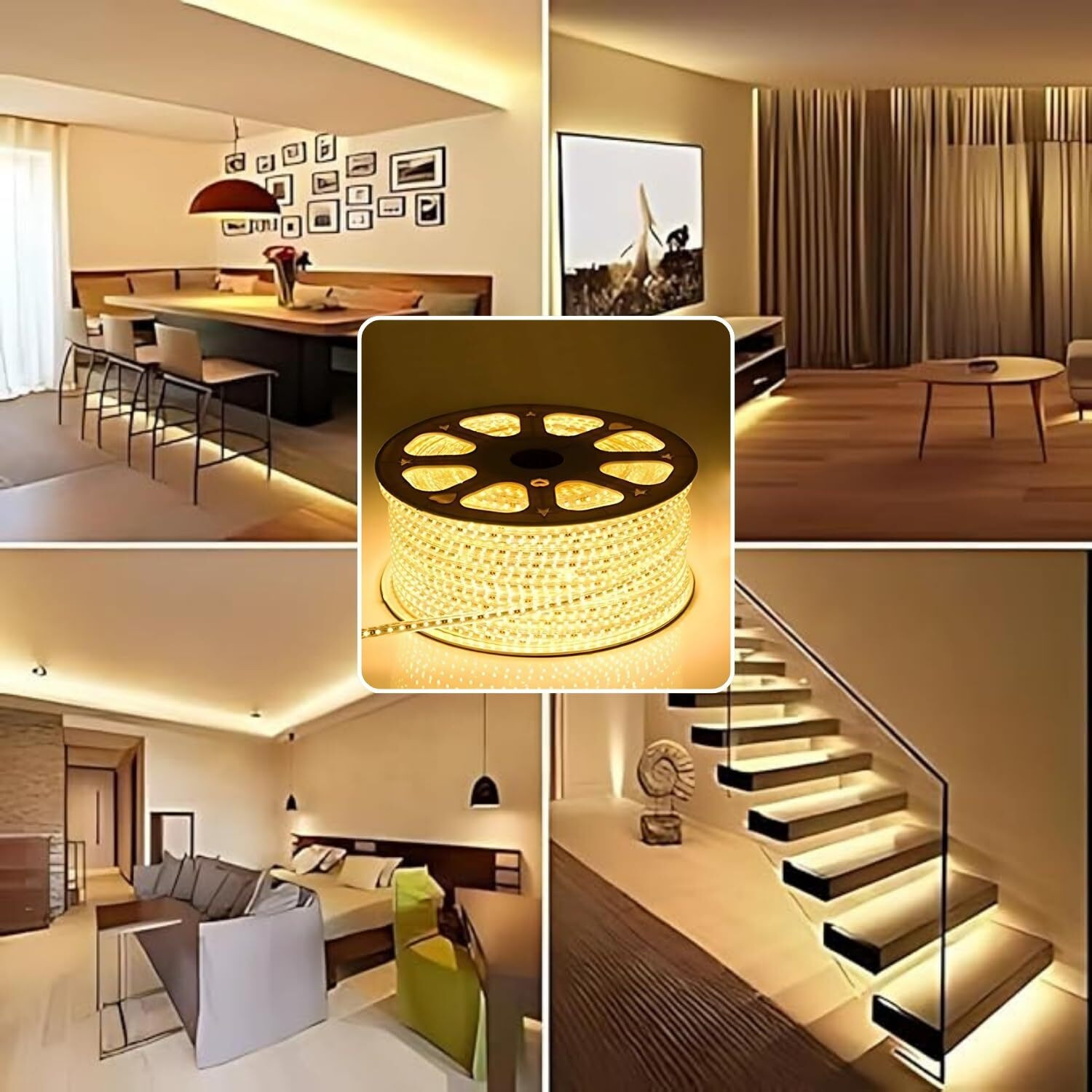 Image of ELECRTIC ELITE 4200 LEDs 30 m Yellow, White Steady String Rice Lights