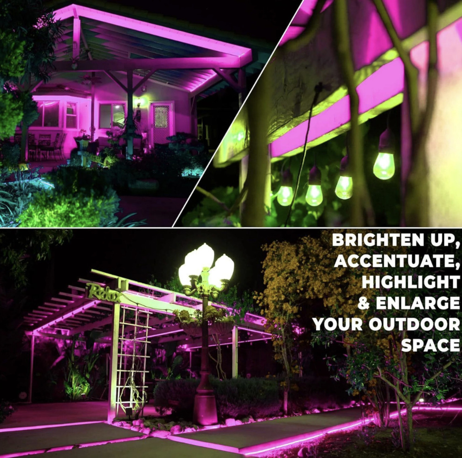 Image of LUMIONEX 1200 LEDs 10 m Pink Steady Strip Rice Lights