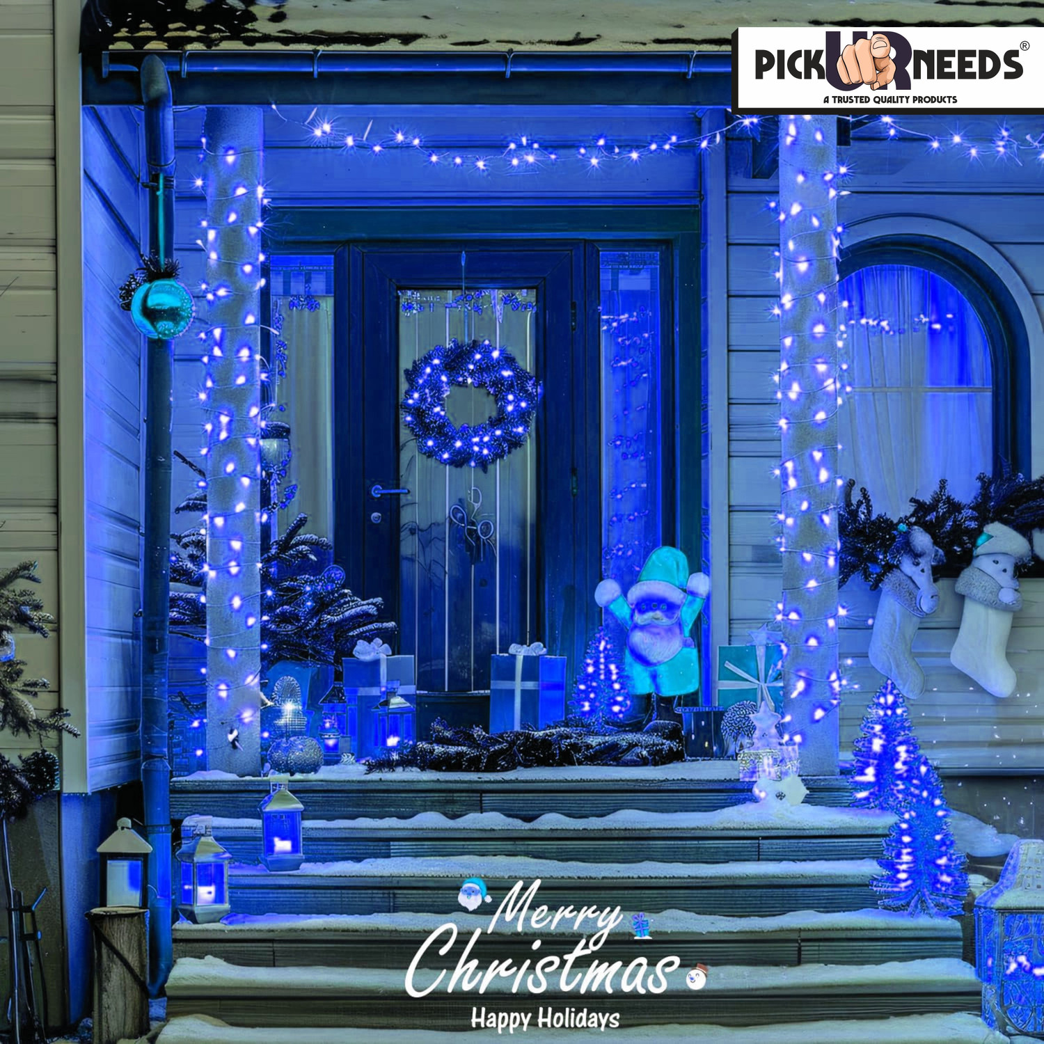 Image of Pick Ur Needs 60 LEDs 20 m Blue Steady String Rice Lights