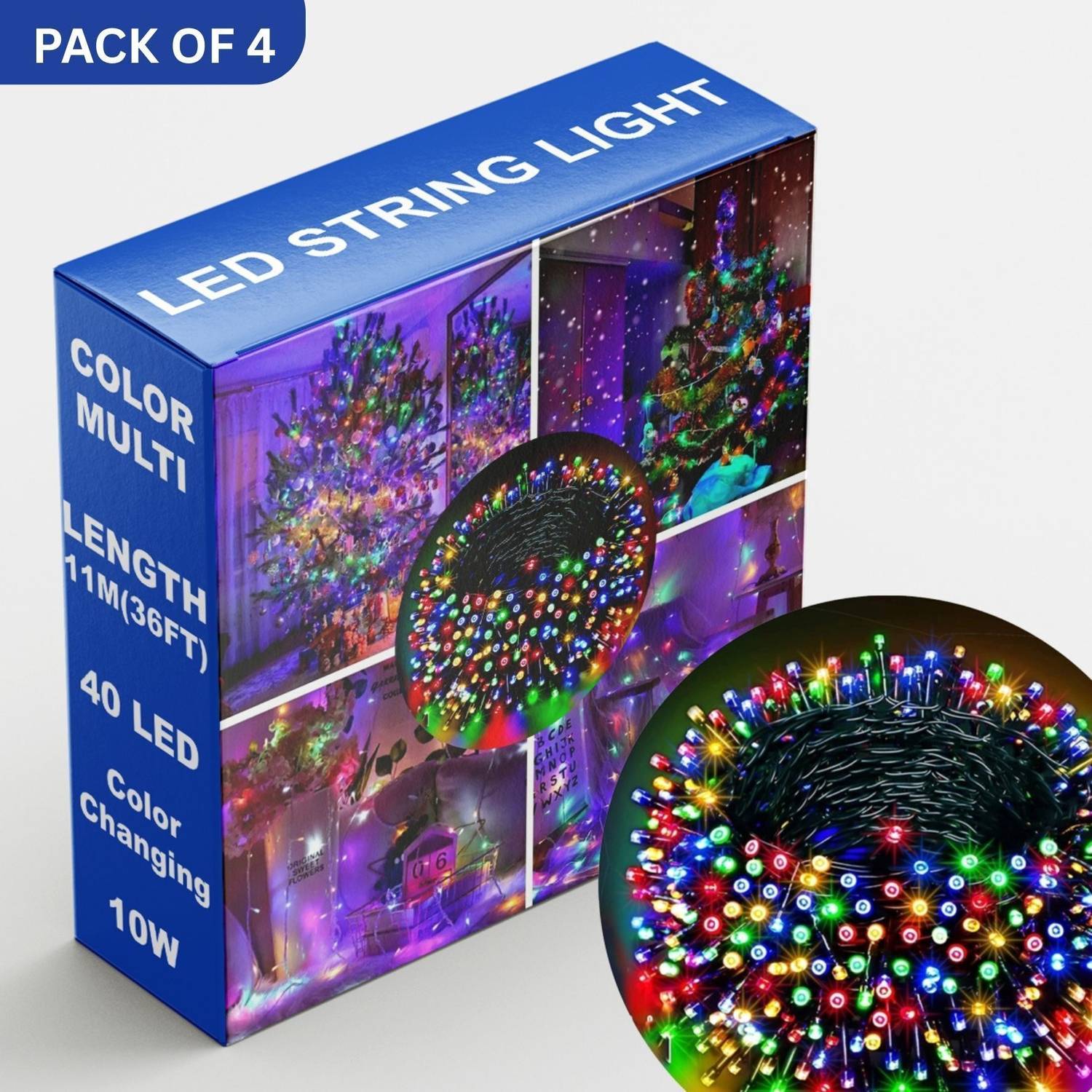 BE UNIQUE 40 LEDs 11 m Multicolor Steady String Rice Lights Rs. 280 - Flipkart