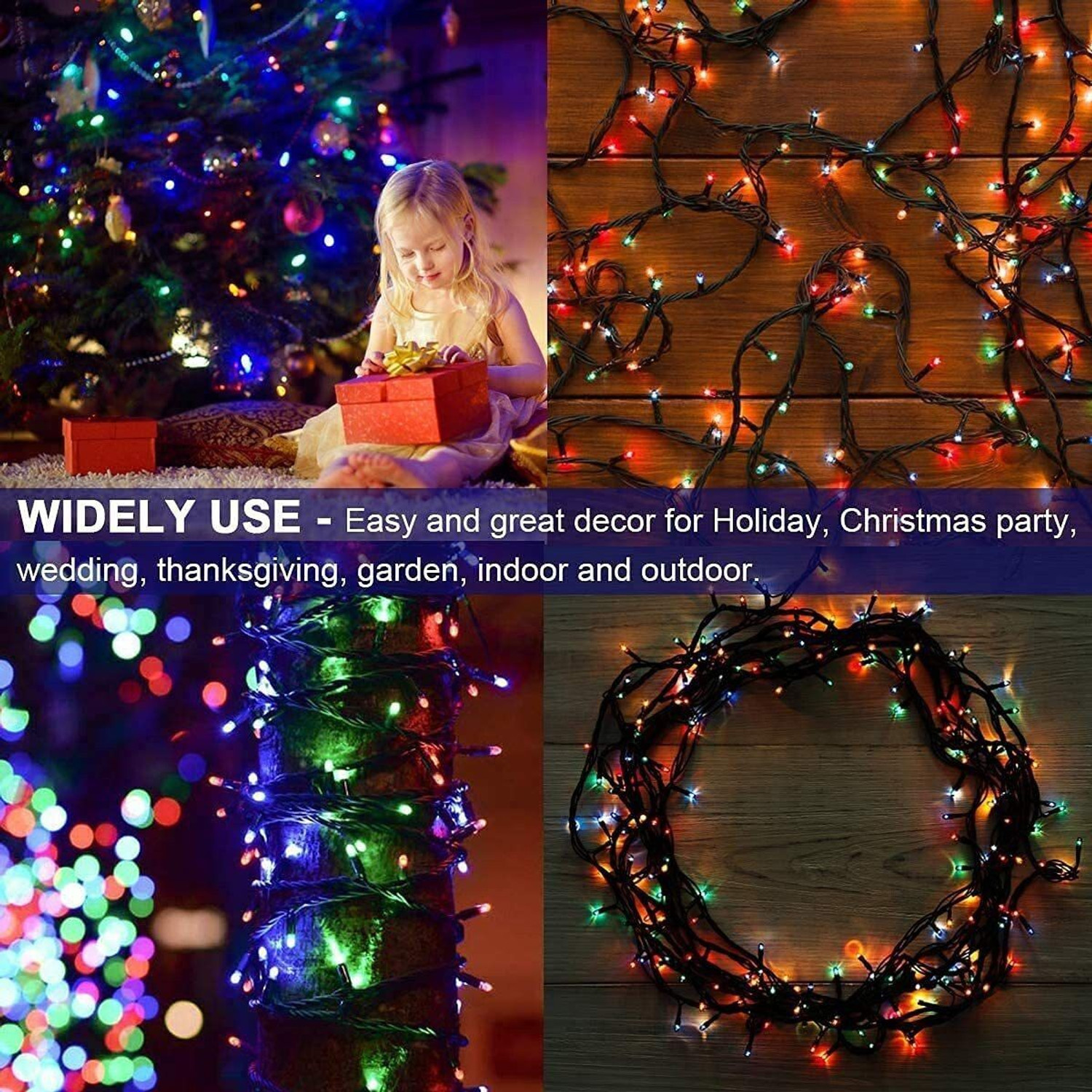 Image of Nirvair 36 LEDs 10.01 m Multicolor Color Changing Water Drop Rice Lights
