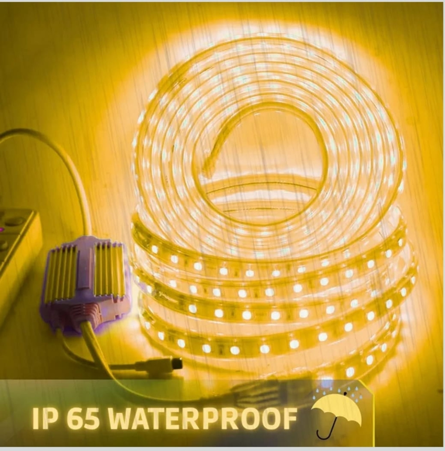 Image of RU Lights 600 LEDs 5 m Yellow Steady Strip Rice Lights