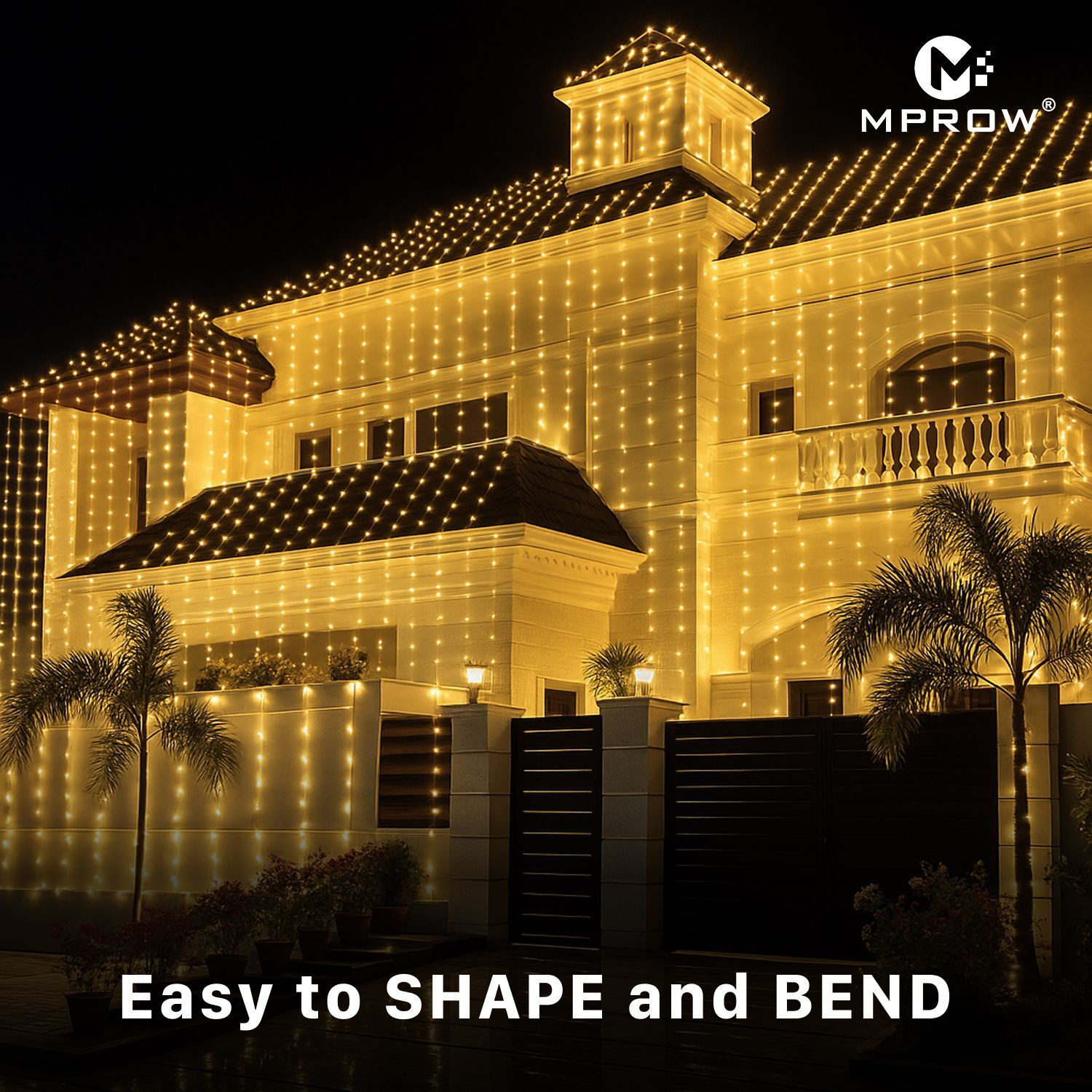 Image of MPROW 80 LEDs 25 m Yellow Steady String Rice Lights (Pack of 1)