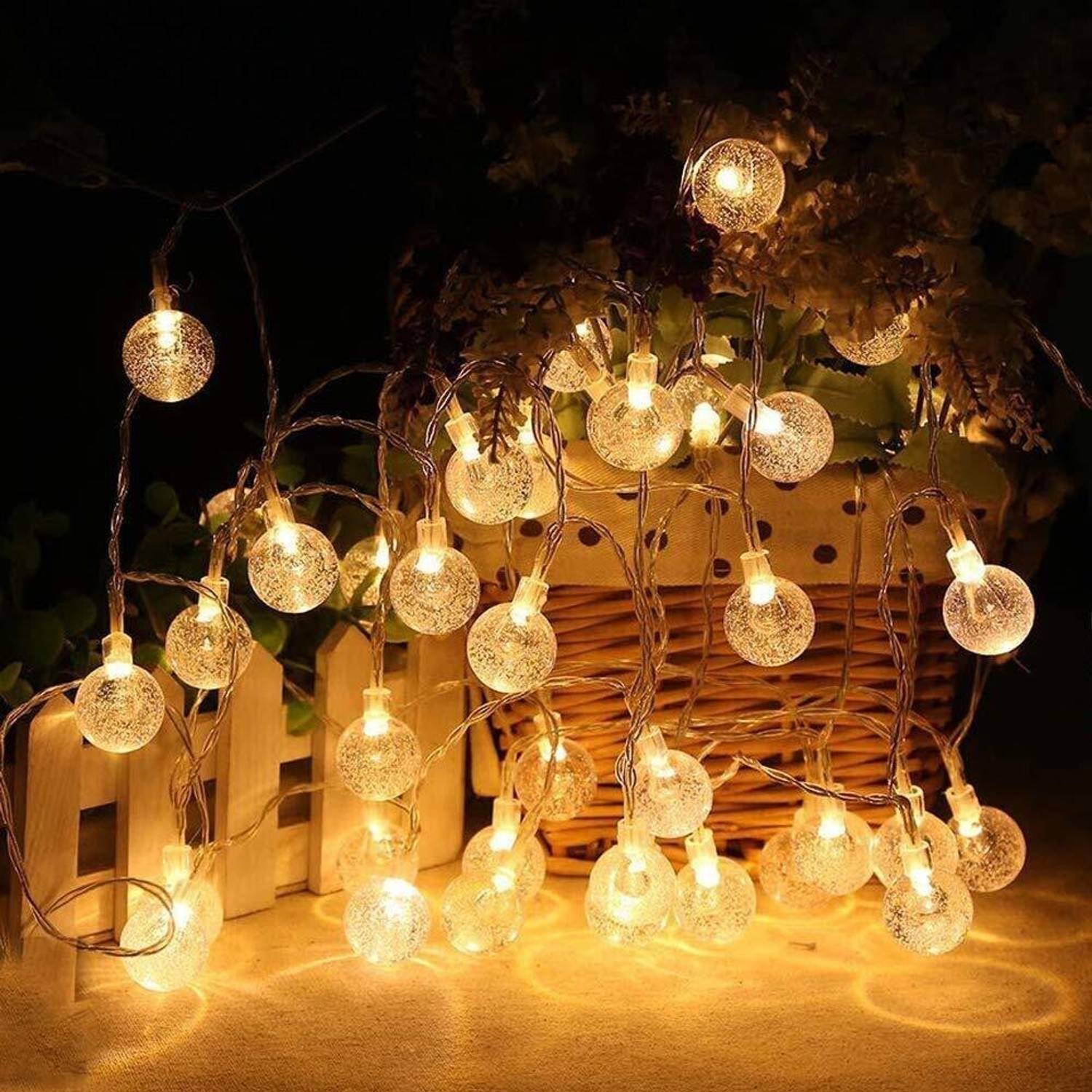xenith 16 LEDs 3.81 m Gold Steady Ball Rice Lights (Pack of 1)