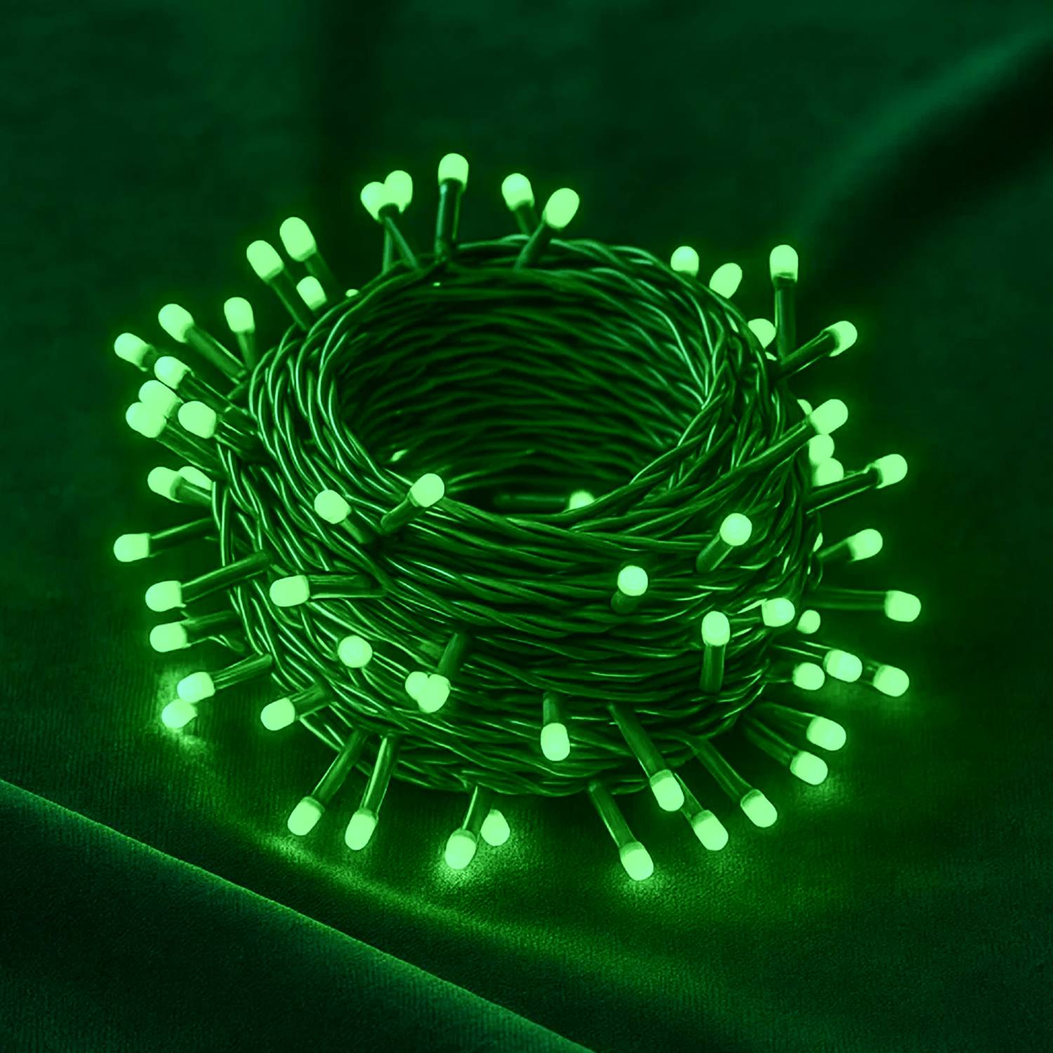 MPROW 40 LEDs 11 m Green Steady Bulb Rice Lights (Pack of 1)