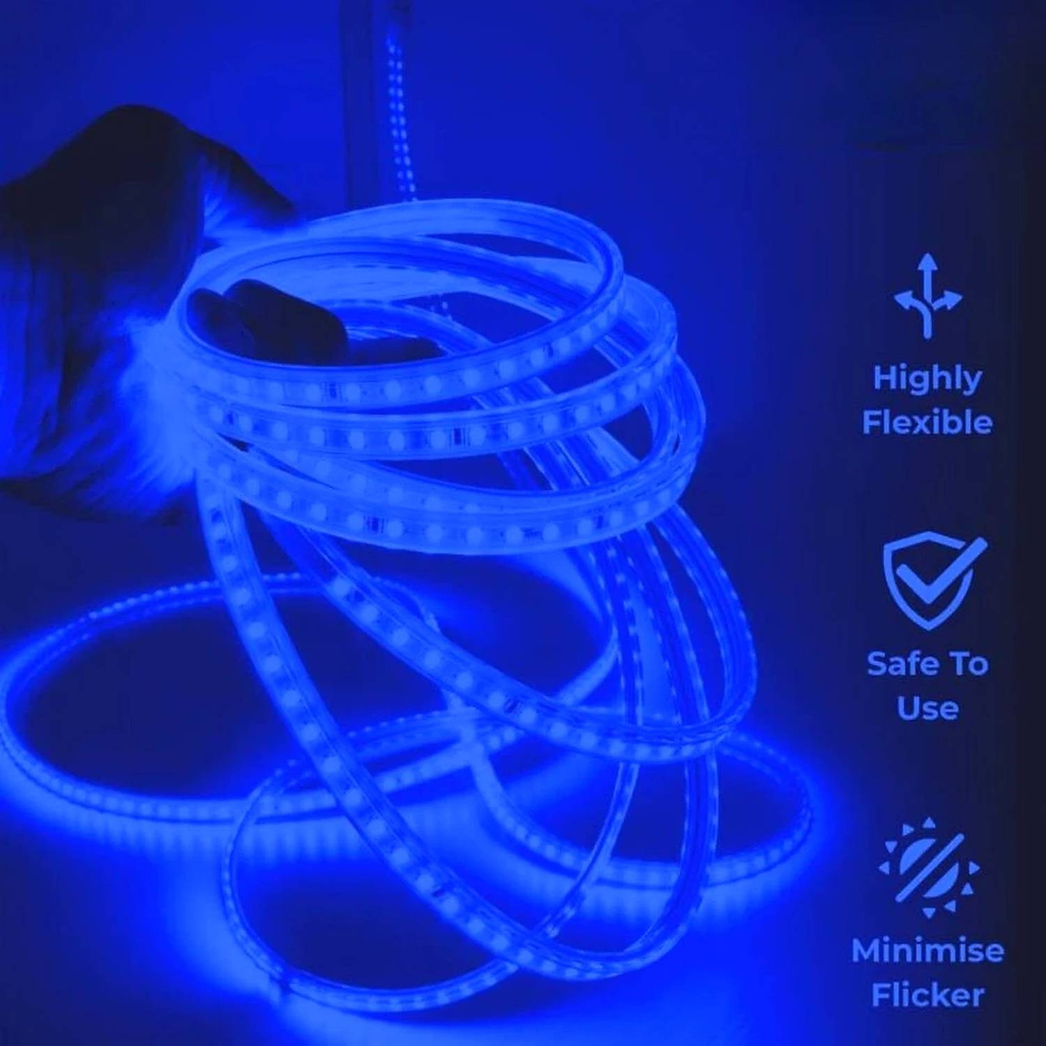 spark world 1200 LEDs 10m Blue Rice Lights - Image 3